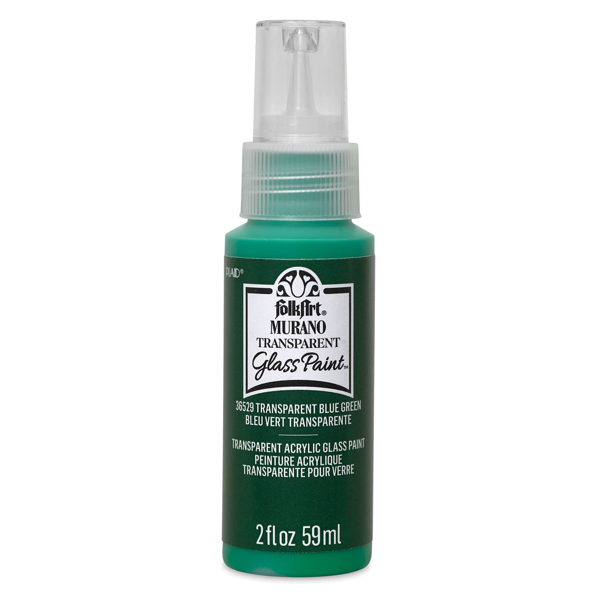FolkArt Murano Glass Paint - Blue Green, 2 oz