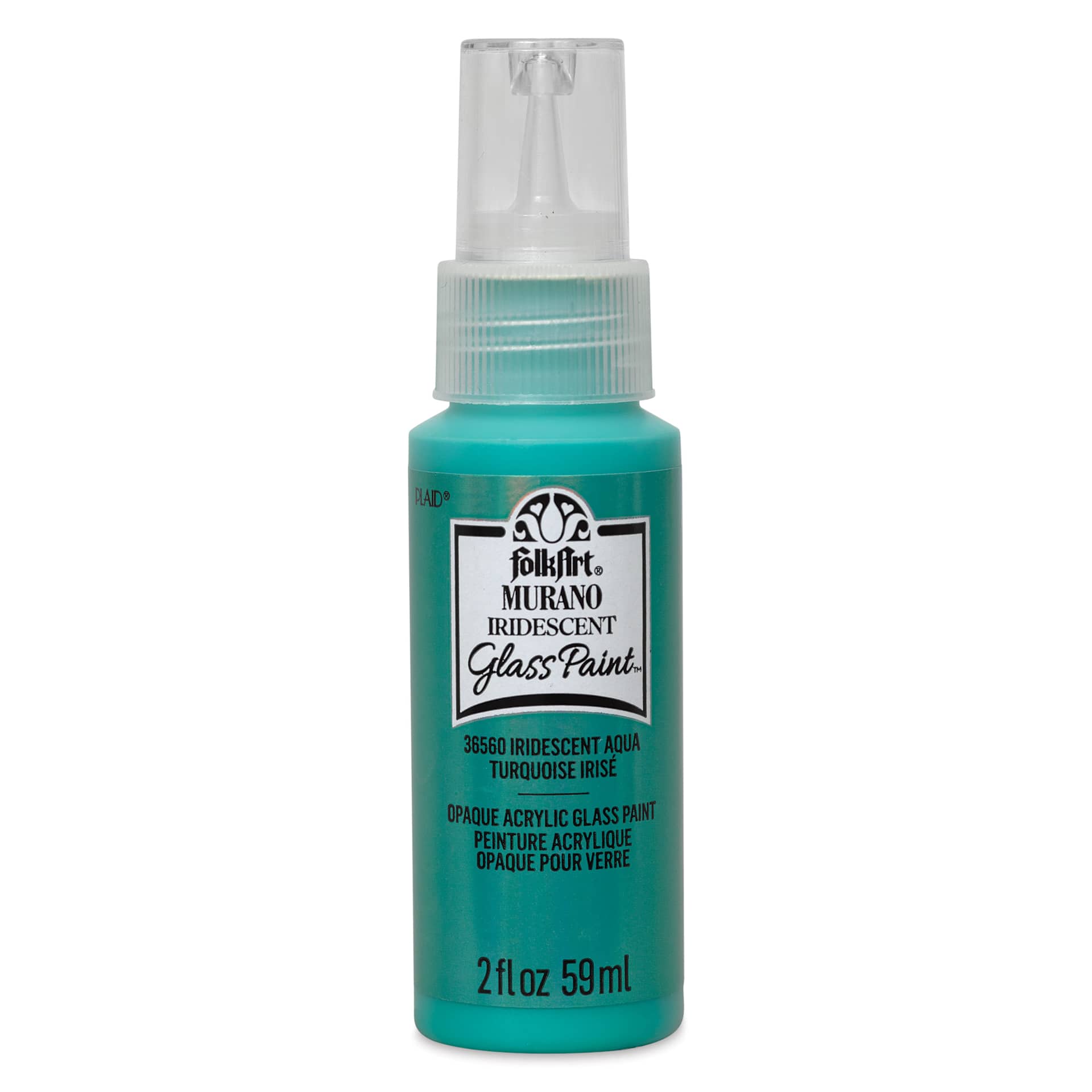 FolkArt Murano Glass Paint - Iridescent Aqua, 2 oz