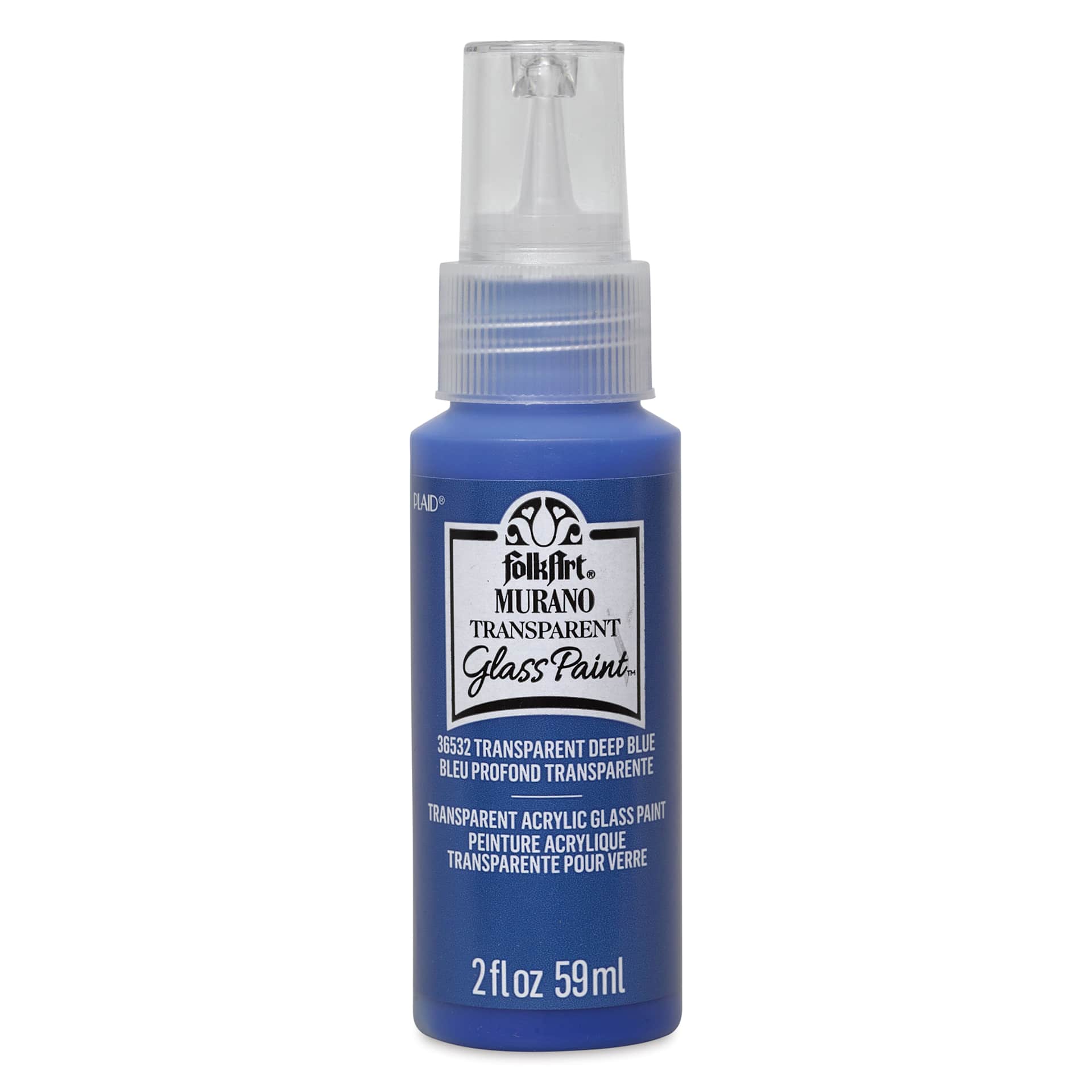FolkArt Murano Glass Paint - Deep Blue, 2 oz