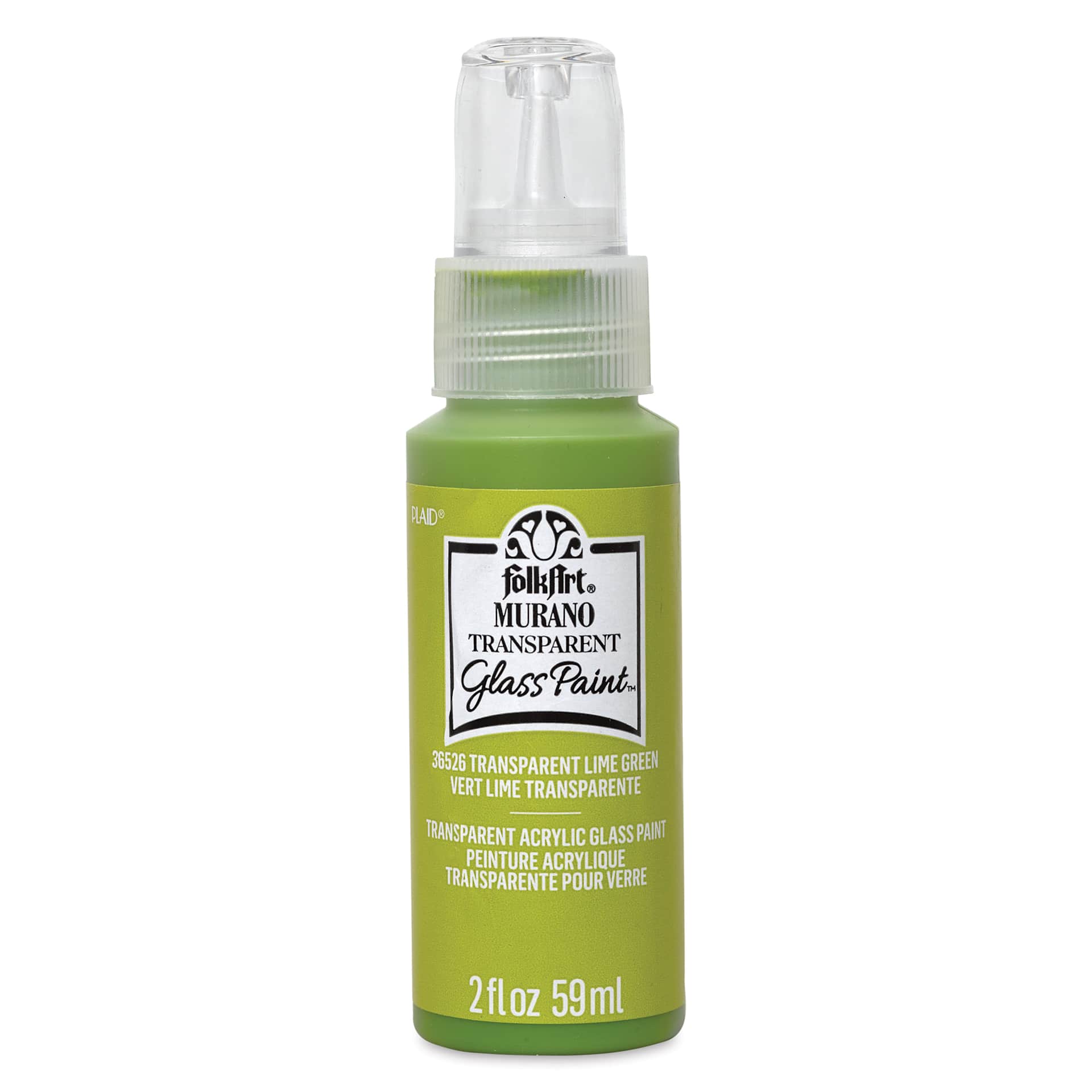 FolkArt Murano Glass Paint - Lime Green, 2 oz
