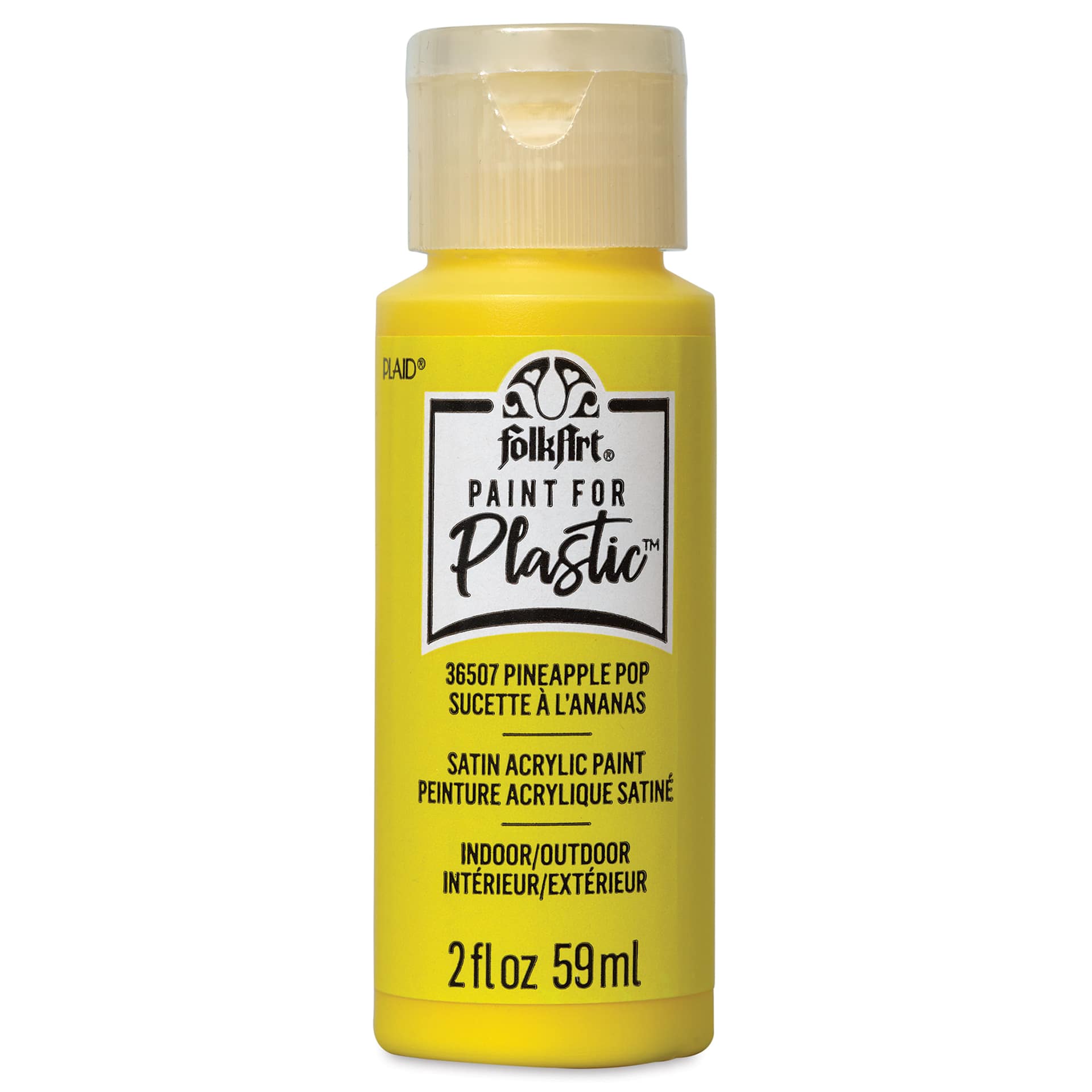 FolkArt Paint for Plastic - Pineapple Pop, 2 oz