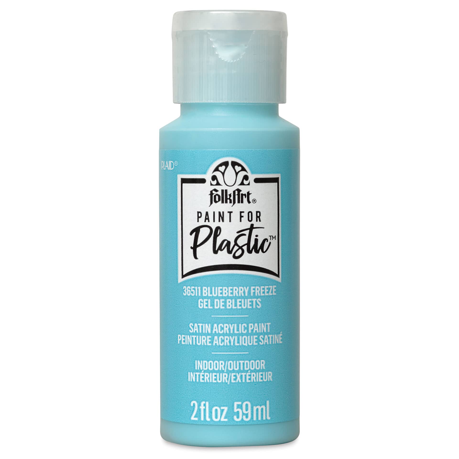 FolkArt Paint for Plastic - Blueberry Freeze, 2 oz