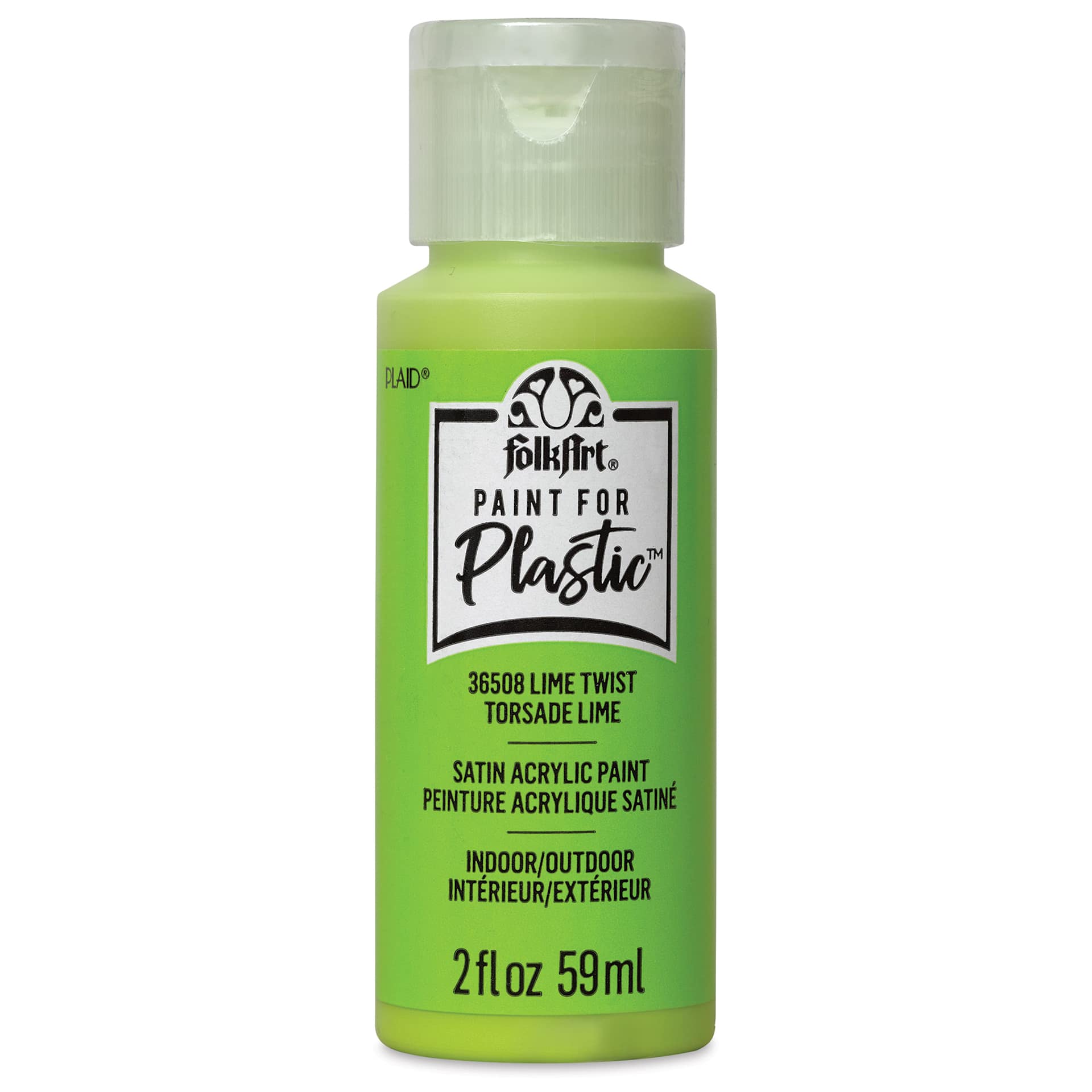 FolkArt Paint for Plastic - Lime Twist, 2 oz