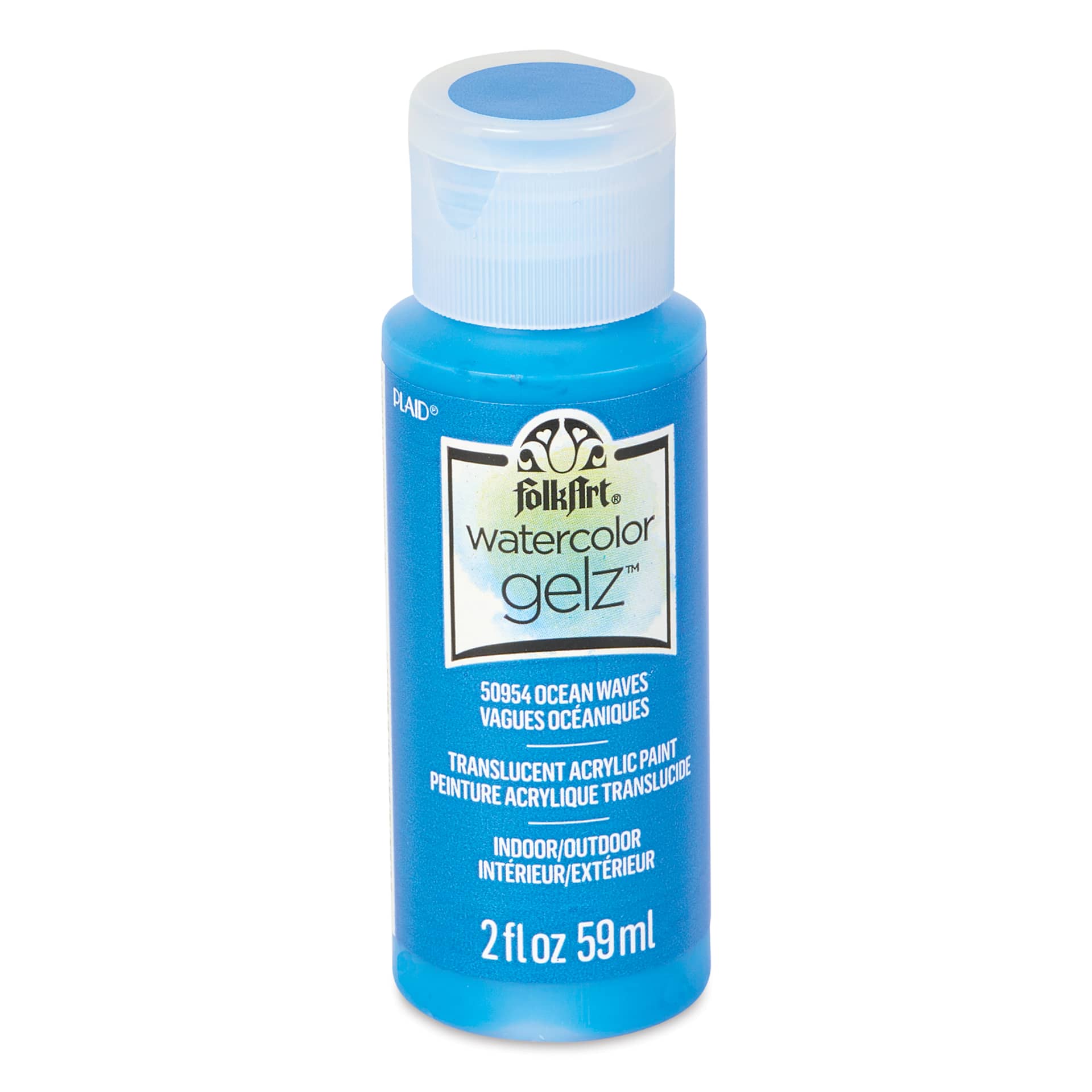 FolkArt Watercolor Gelz Acrylic Paint - Ocean Waves, 2 oz - front