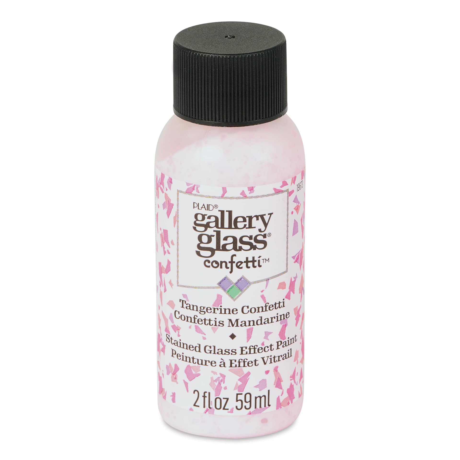Gallery Glass Stained Glass Confetti Paint - Tangerine, 2 oz - front