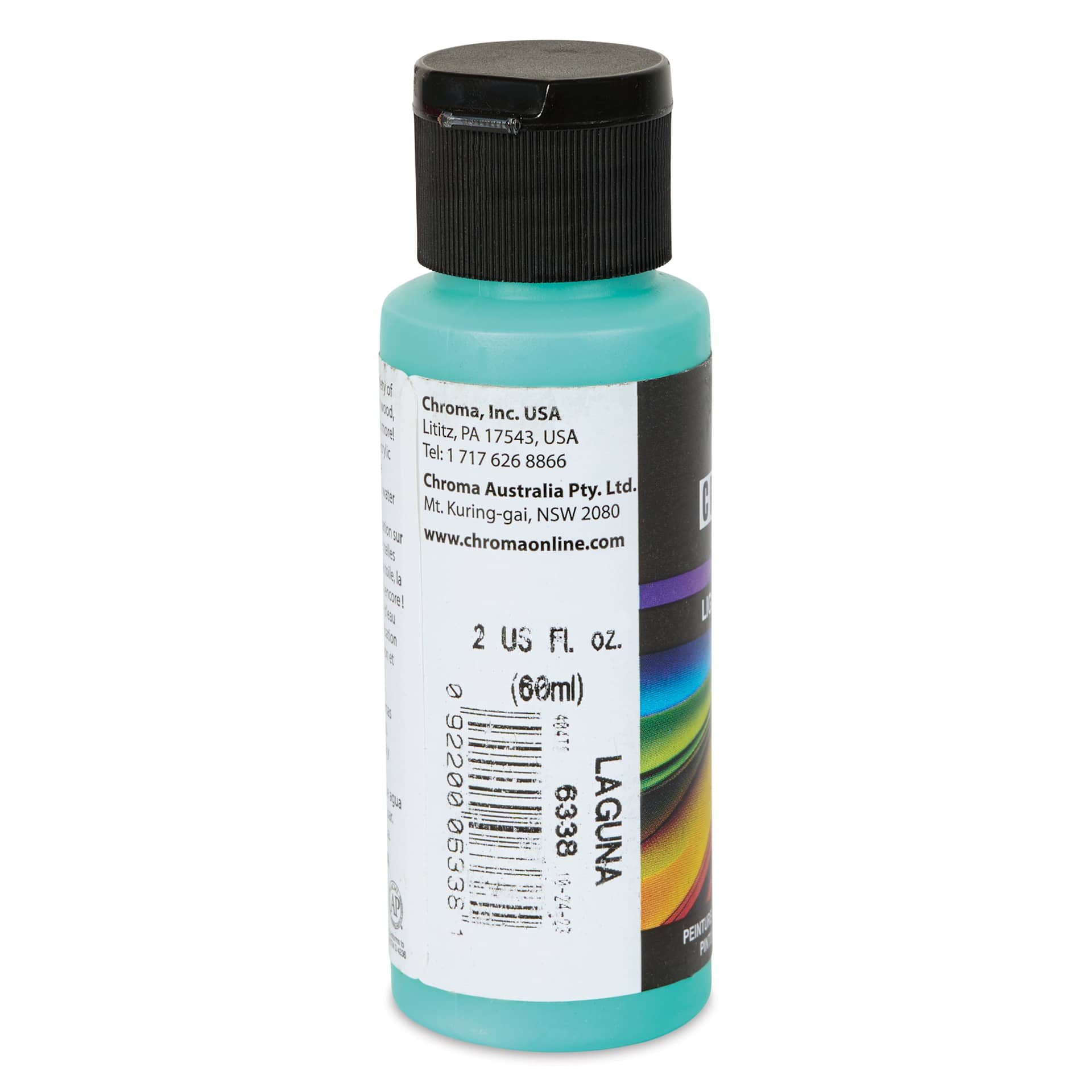 Chroma Craft Colors Acrylic Paint - Laguna, 2 oz, label shown