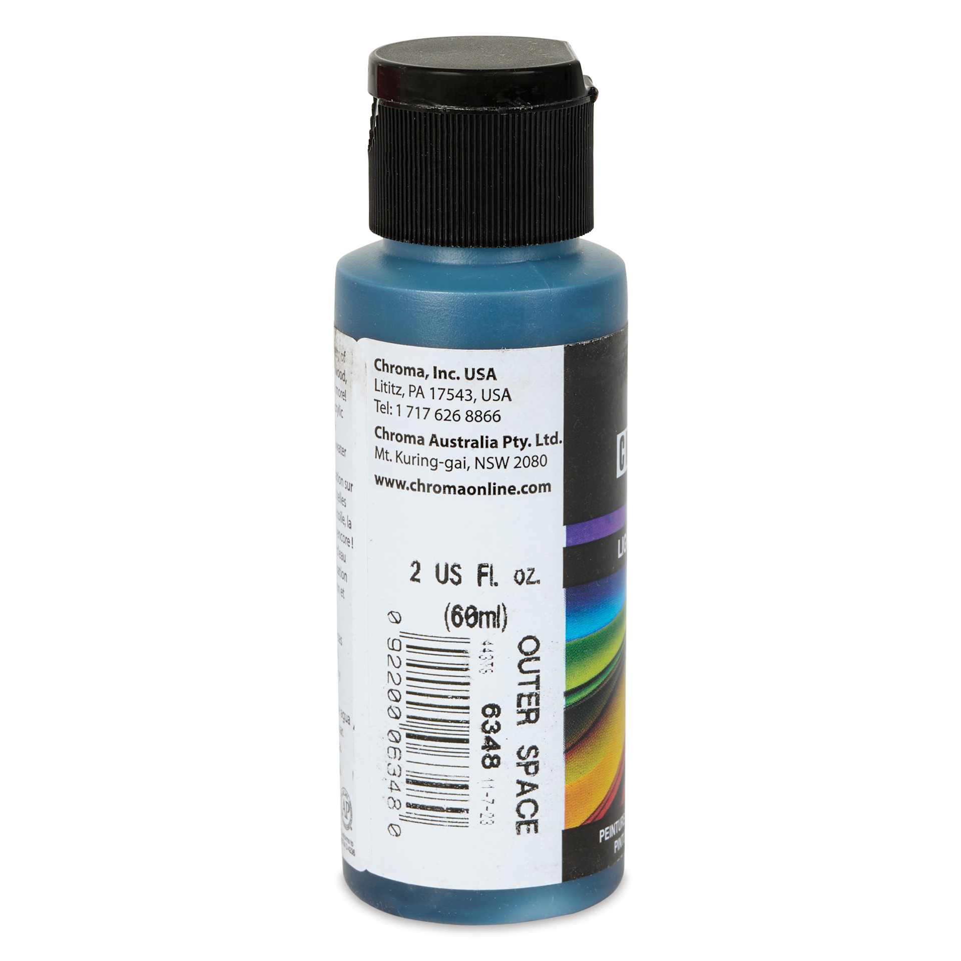 Chroma Craft Colors Acrylic Paint - Outer Space, 2 oz, label shown