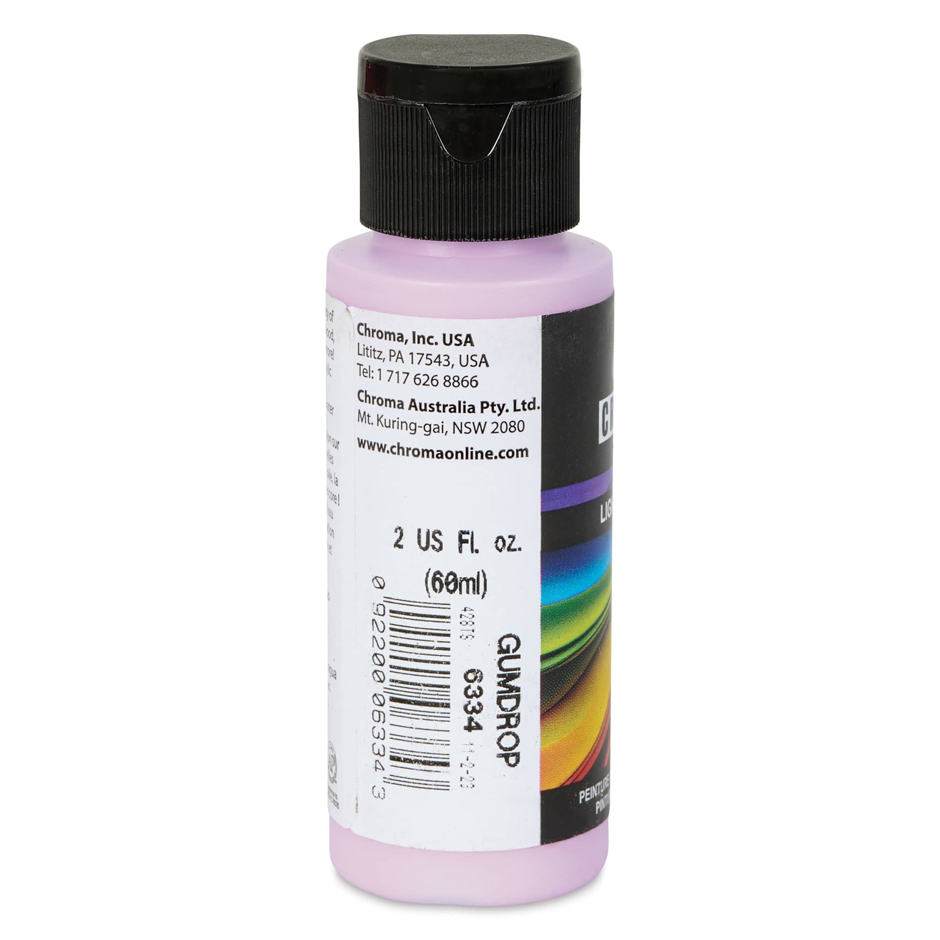 Chroma Craft Colors Acrylic Paint - Gumdrop, 2 oz, label shown