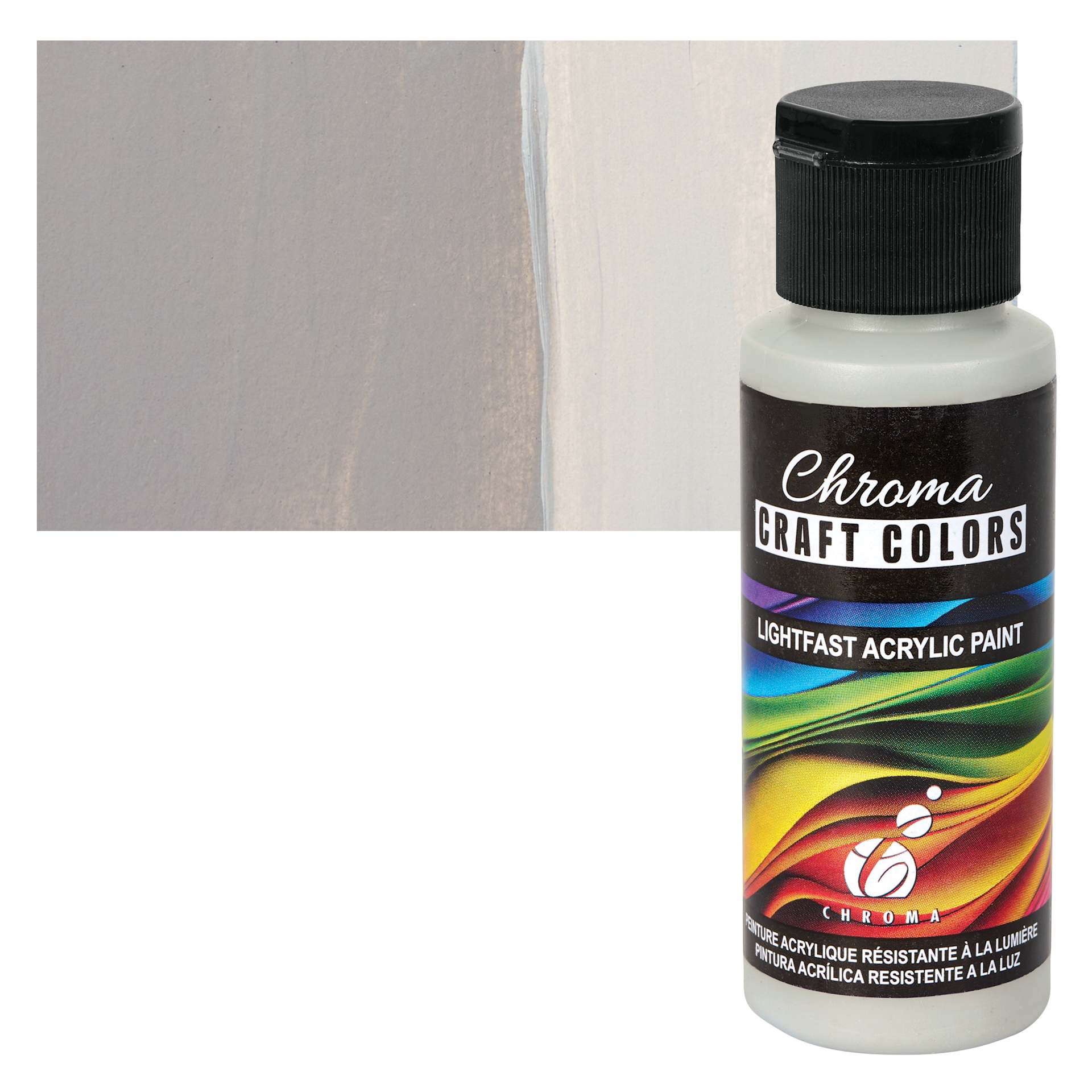 Chroma Craft Colors Acrylic Paint - Before the Storm, swatch and bottle