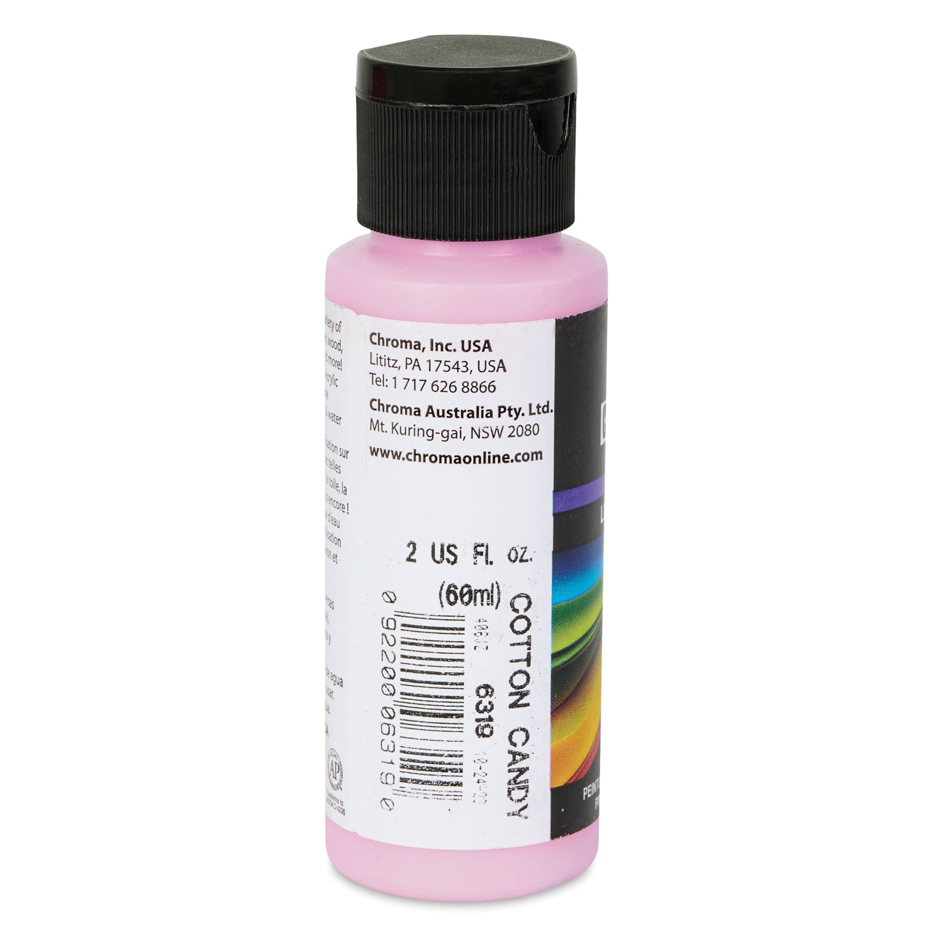 Chroma Craft Colors Acrylic Paint - Cotton Candy, 2 oz, label shown