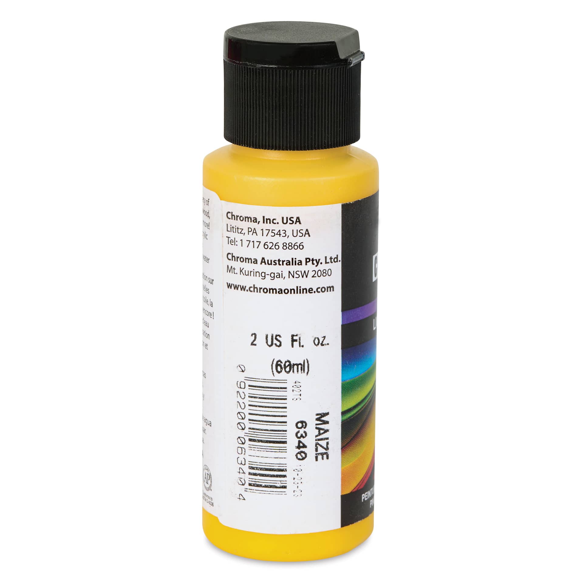 Chroma Craft Colors Acrylic Paint - Maize, 2 oz, label shown
