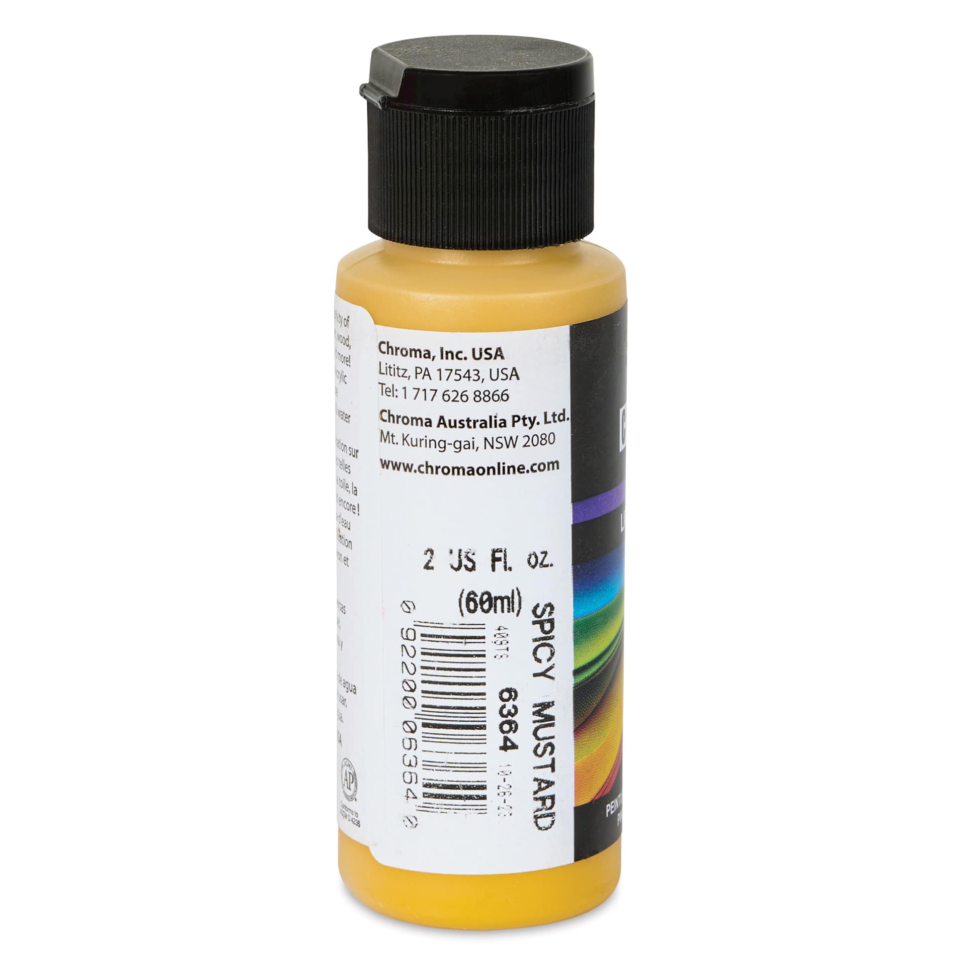 Chroma Craft Colors Acrylic Paint - Spicy Mustard, 2 oz, label shown