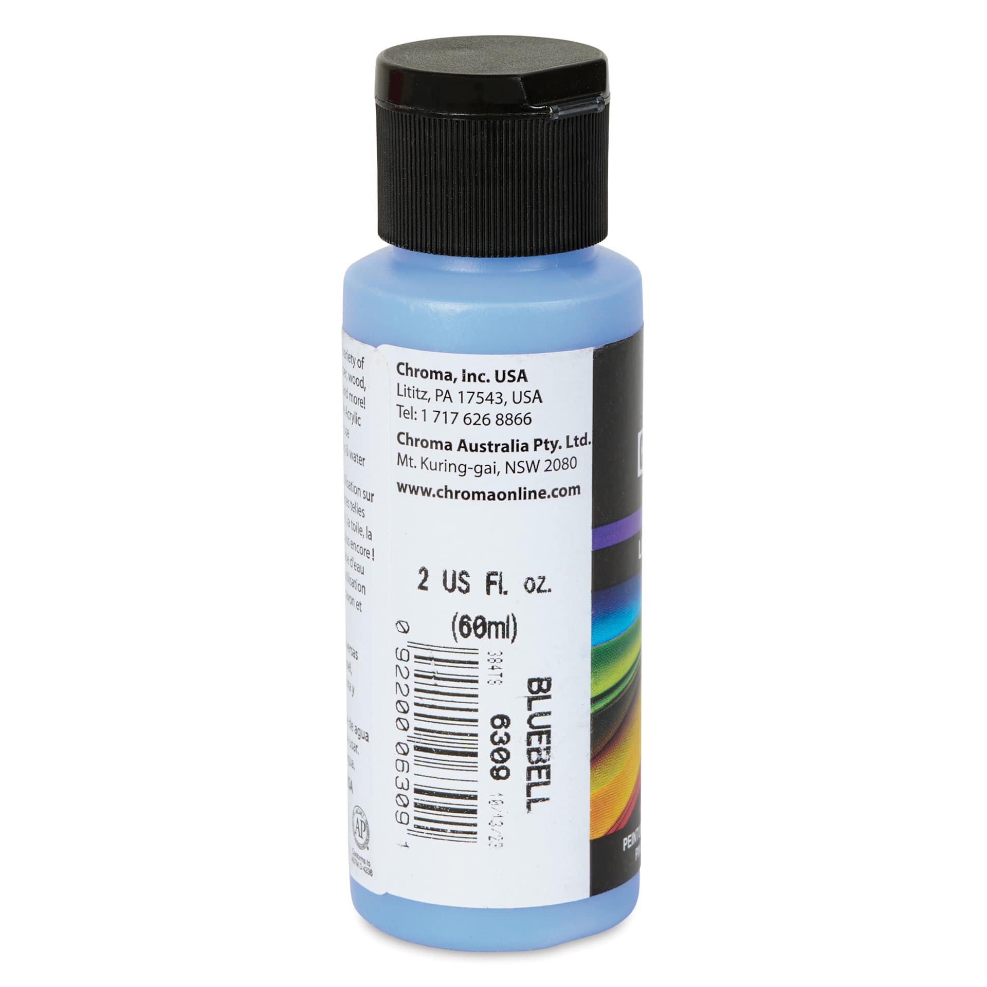 Chroma Craft Colors Acrylic Paint - Bluebell, 2 oz, showing label
