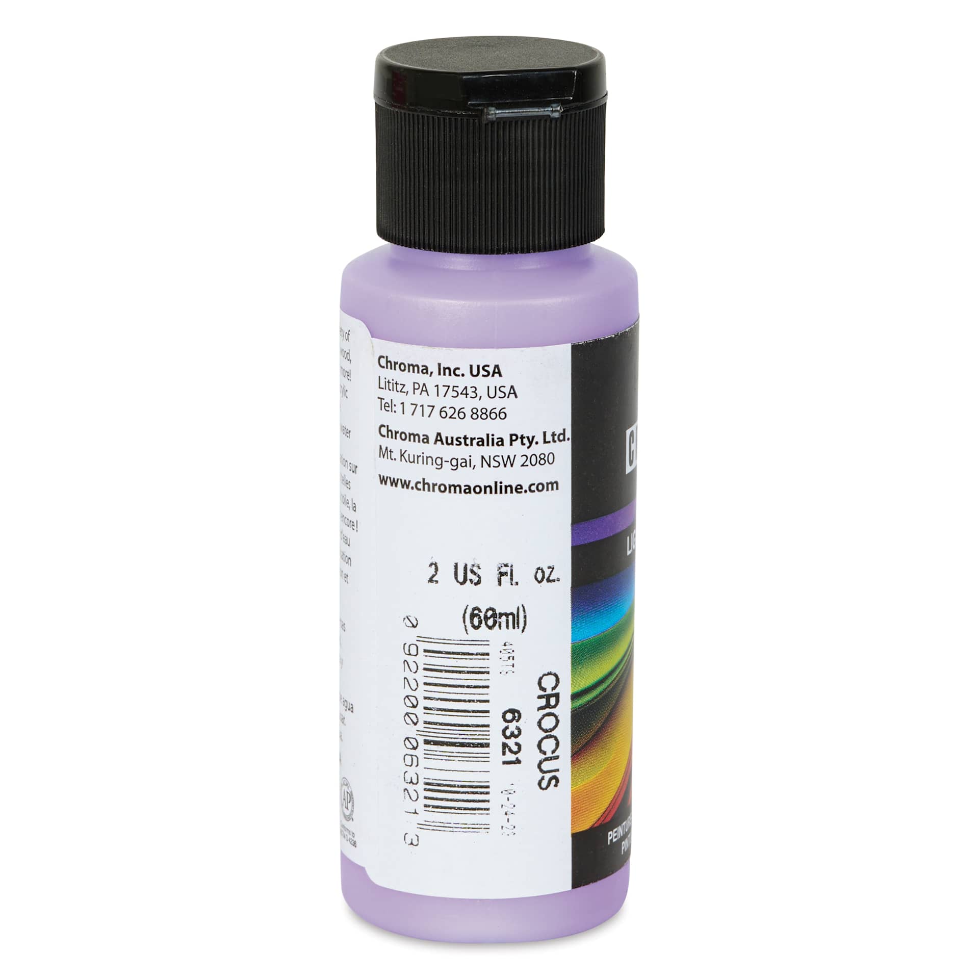 Chroma Craft Colors Acrylic Paint - Crocus, 2 oz, label shown
