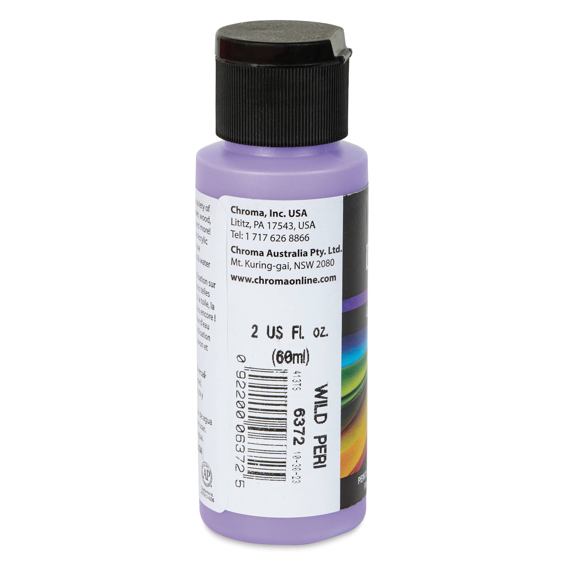 Chroma Craft Colors Acrylic Paint - Wild Peri, 2 oz, label shown