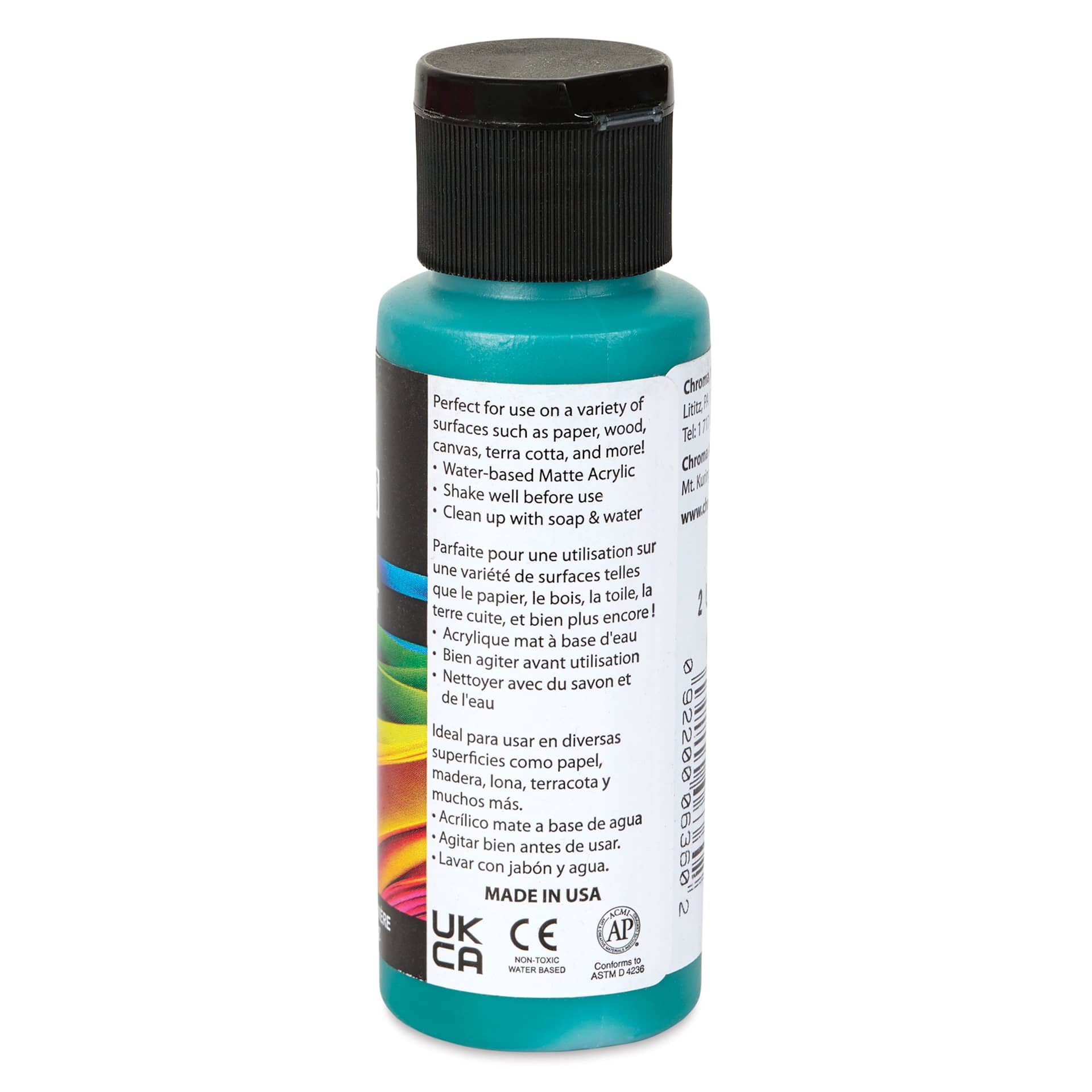 Chroma Craft Colors Acrylic Paint - Shadow Forest, 2 oz, showing paint usage in label