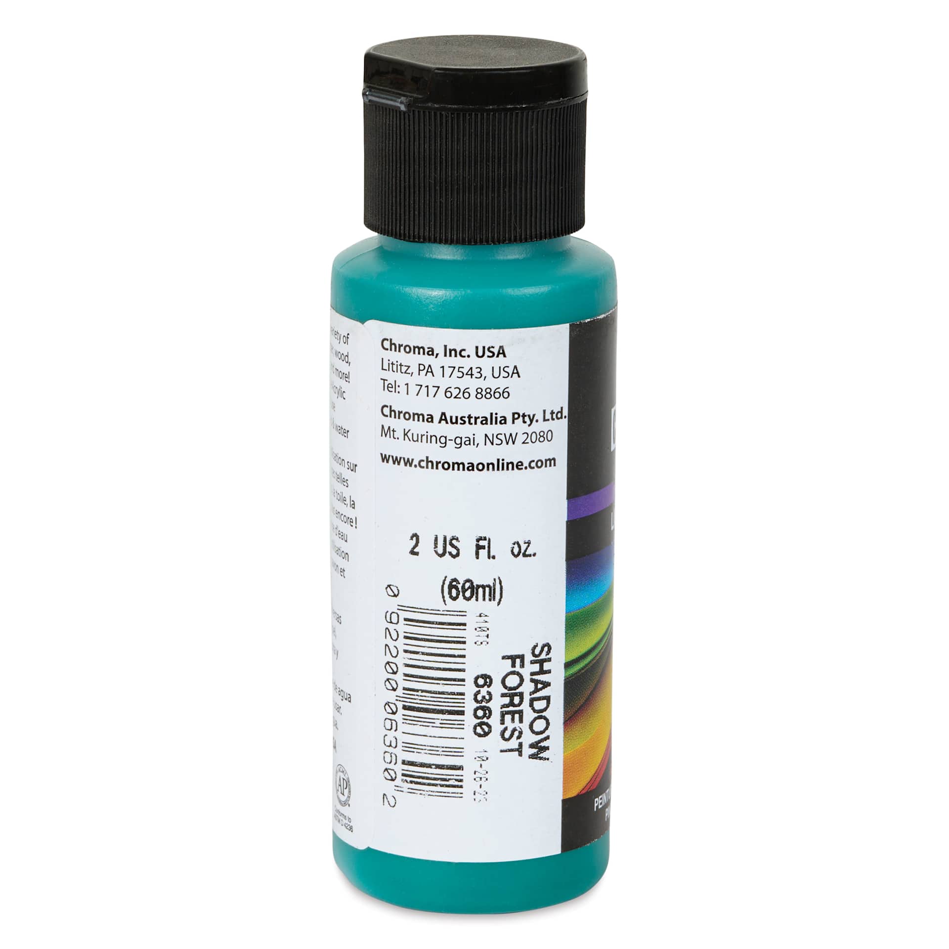 Chroma Craft Colors Acrylic Paint - Shadow Forest, 2 oz, label shown