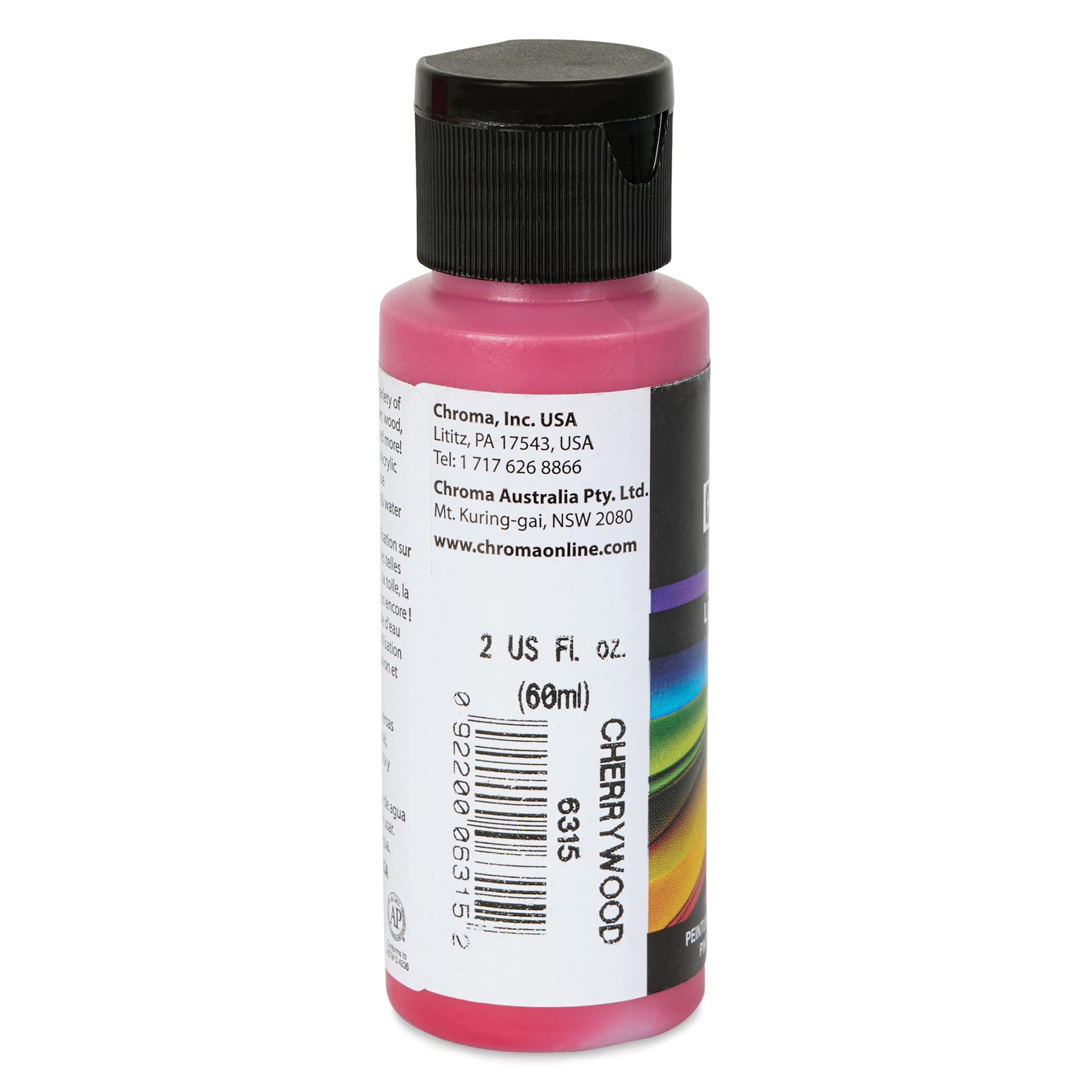 Chroma Craft Colors Acrylic Paint - Cherrywood, 2 oz, label shown