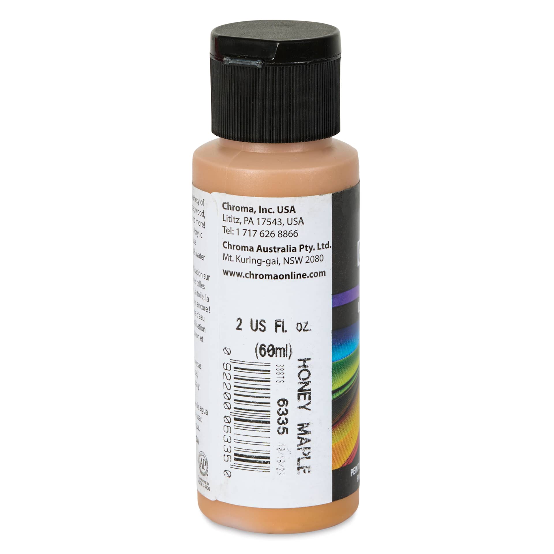 Chroma Craft Colors Acrylic Paint - Honey Maple, 2 oz, label shown