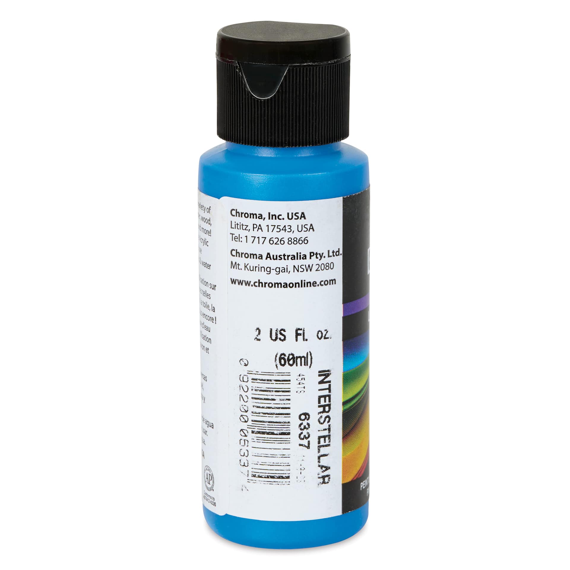 Chroma Craft Colors Acrylic Paint - Metallic Interstellar, 2 oz, label shown