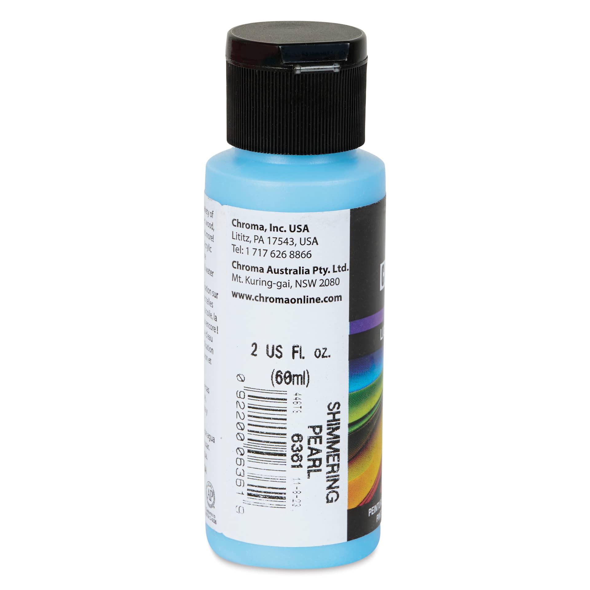 Chroma Craft Colors Acrylic Paint - Metallic Shimmering Pearl, 2 oz, label shown