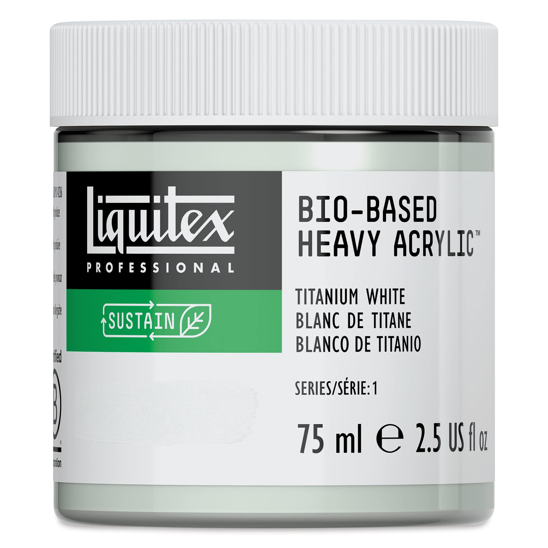 Liquitex Bio-Based Heavy Acrylic Paint - Titanium White, 75 ml