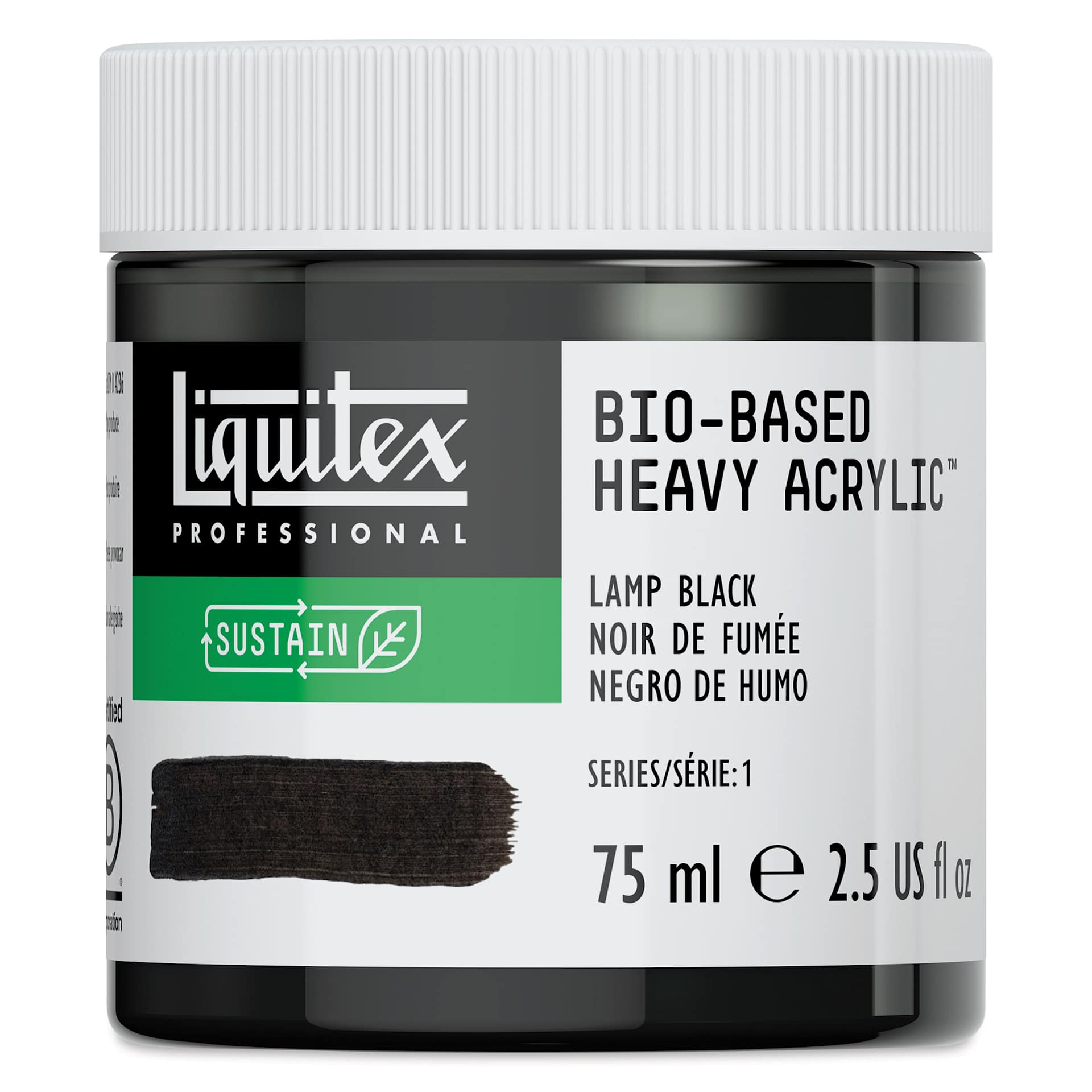 Liquitex Bio-Based Heavy Acrylic Paint - Lamp Black, 75 ml