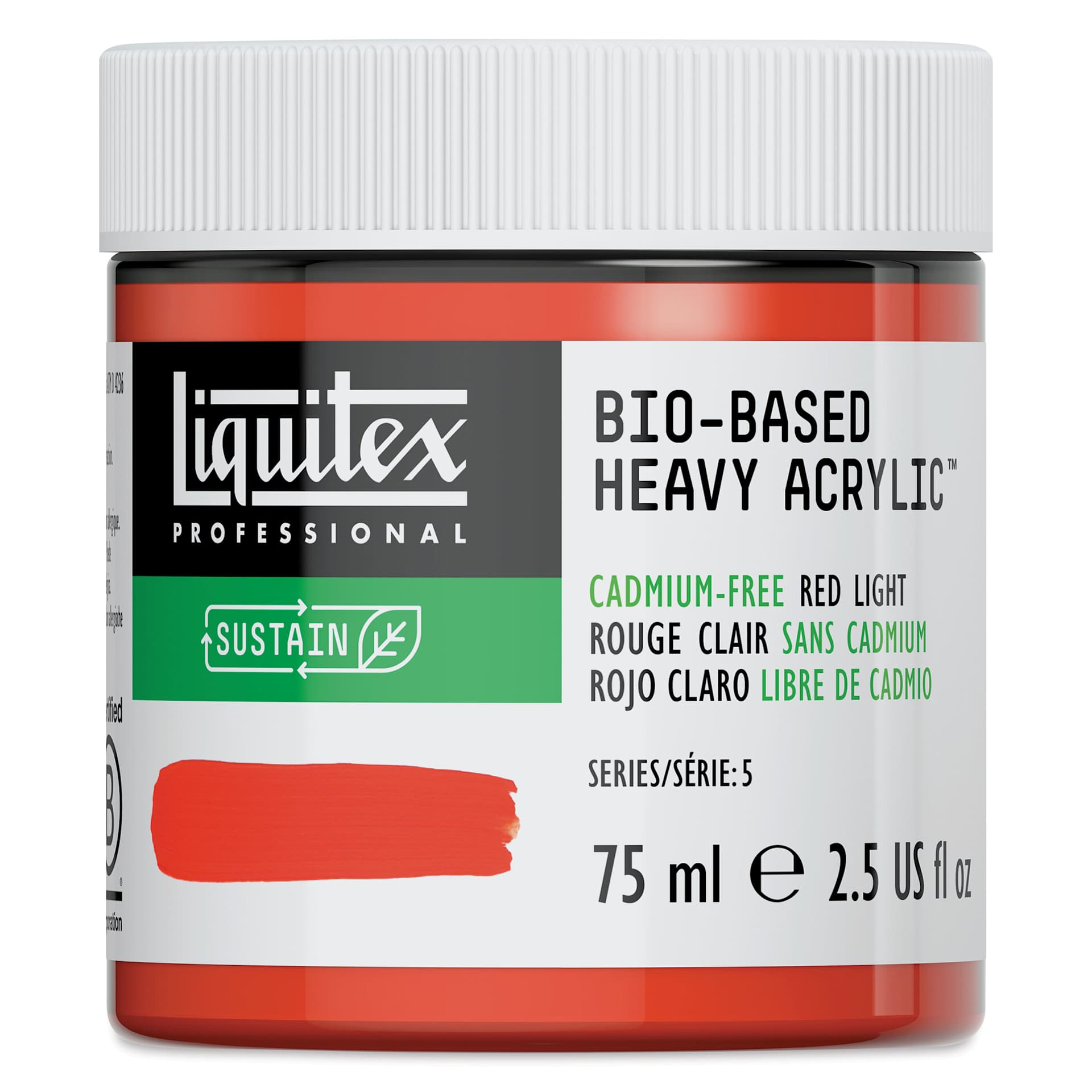 Liquitex Bio-Based Heavy Acrylic Paint - Cadmium-Free Red Light, 75 ml