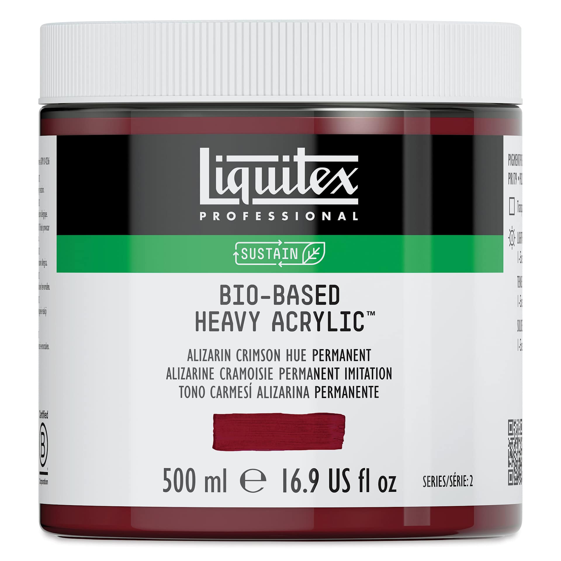 Liquitex Bio-Based Heavy Acrylic Paint - Alizarin Crimson Hue Permanent, 500 ml