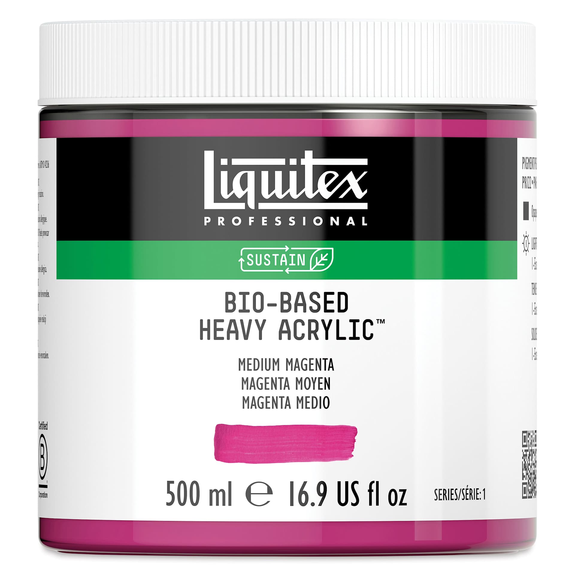 Liquitex Bio-Based Heavy Acrylic Paint - Medium Magenta, 500 ml