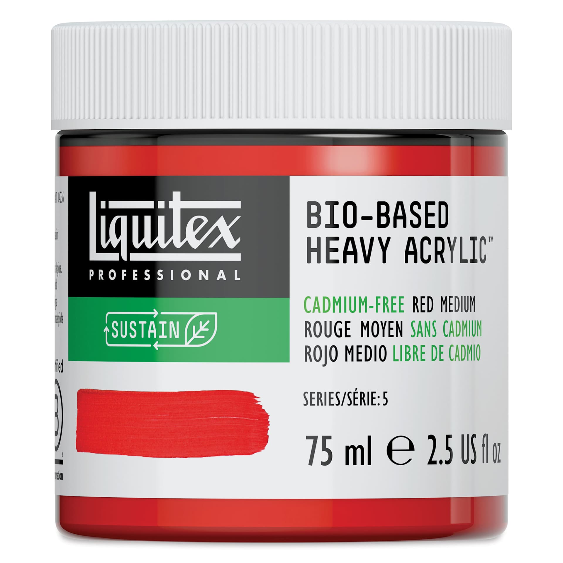 Liquitex Bio-Based Heavy Acrylic Paint - Cadmium-Free Red Medium, 75 ml