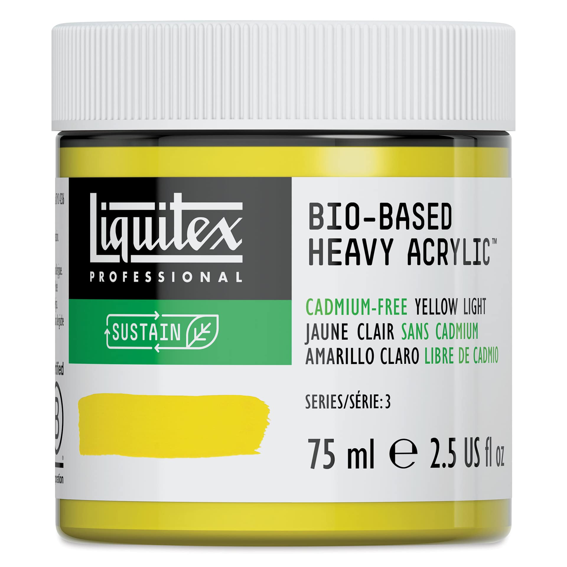 Liquitex Bio-Based Heavy Acrylic Paint - Cadmium-Free Yellow Light, 75 ml
