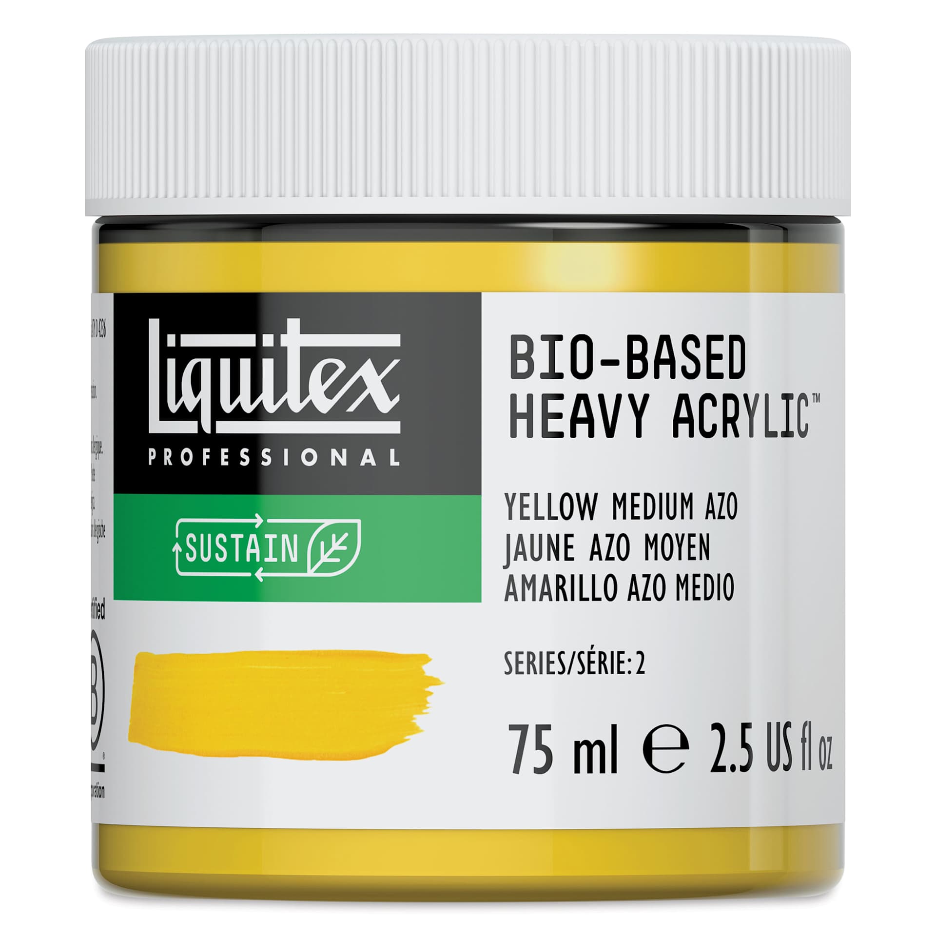 Liquitex Bio-Based Heavy Acrylic Paint - Yellow Medium Azo, 75 ml