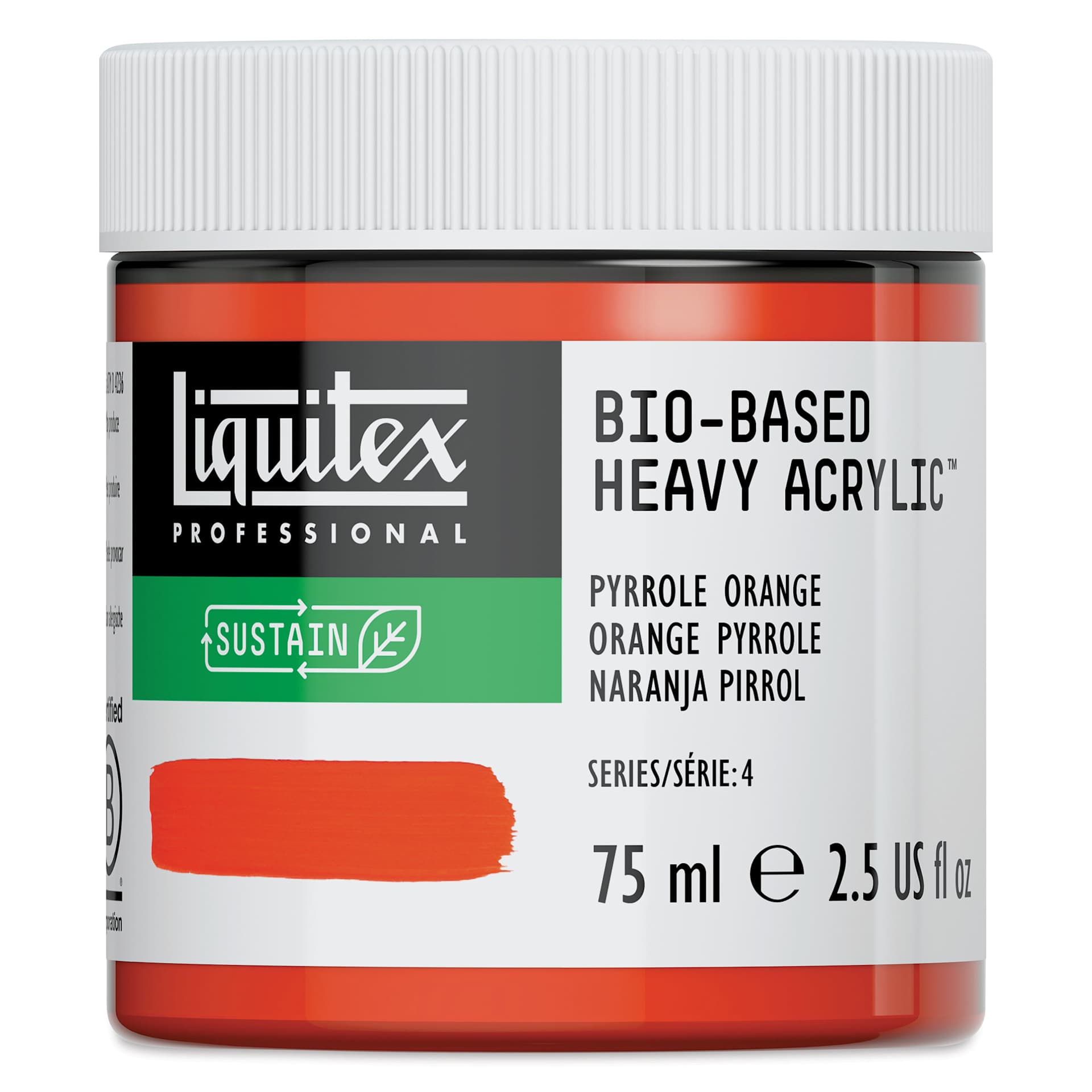 Liquitex Bio-Based Heavy Acrylic Paint - Pyrrole Orange, 75 ml