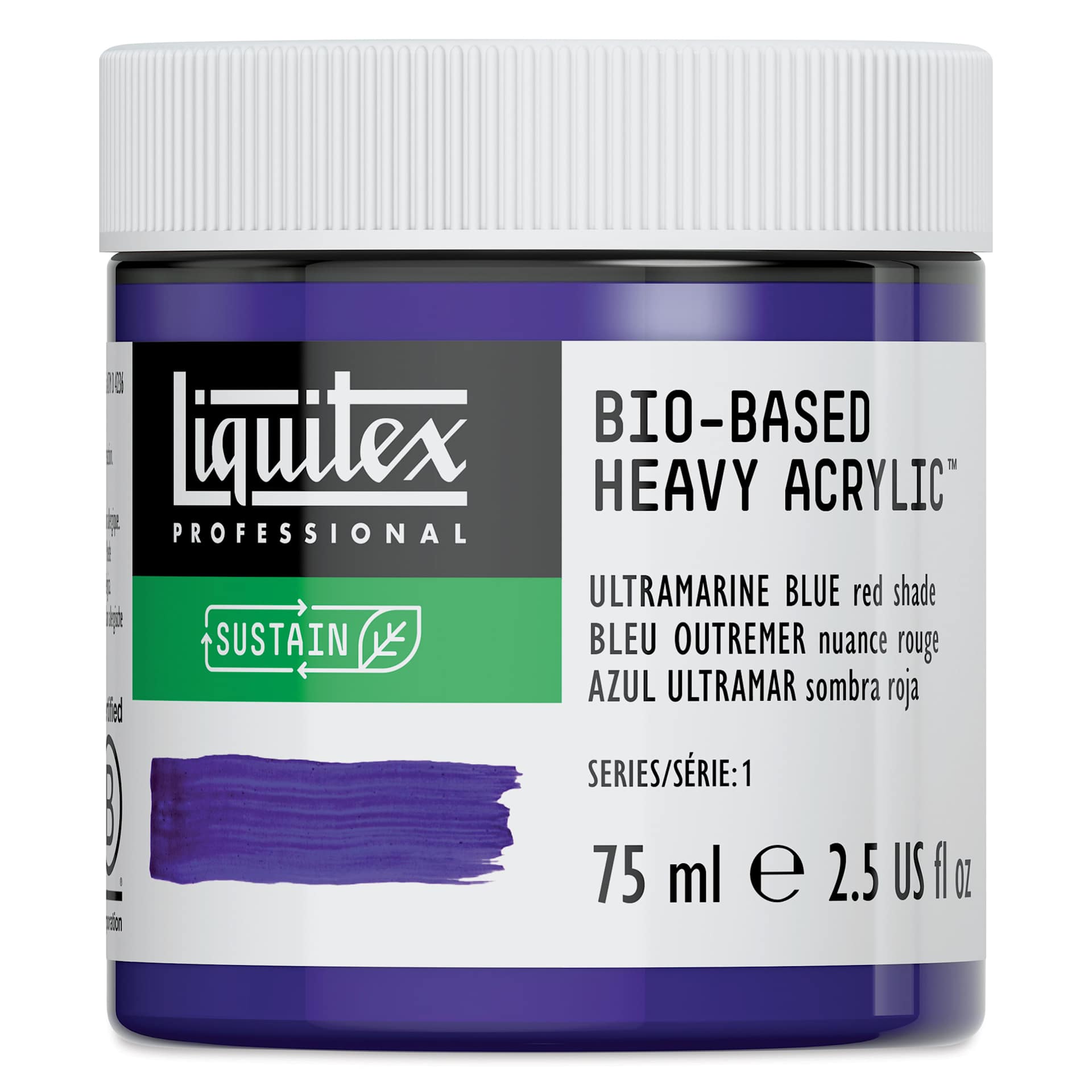 Liquitex Bio-Based Heavy Acrylic Paint - Ultramarine Blue (Red Shade), 75 ml