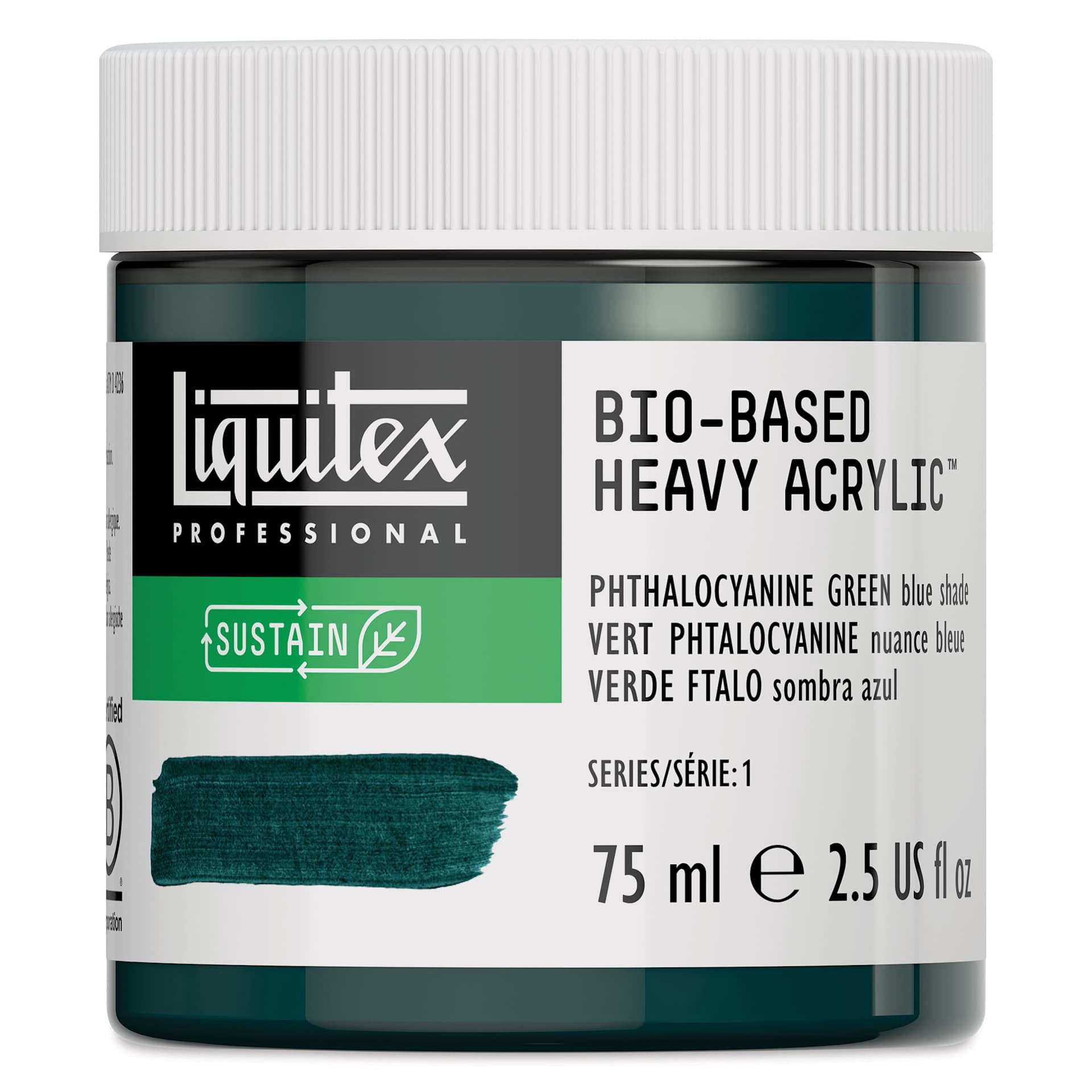 Liquitex Bio-Based Heavy Acrylic Paint - Phthalo Green (Blue Shade), 75 ml