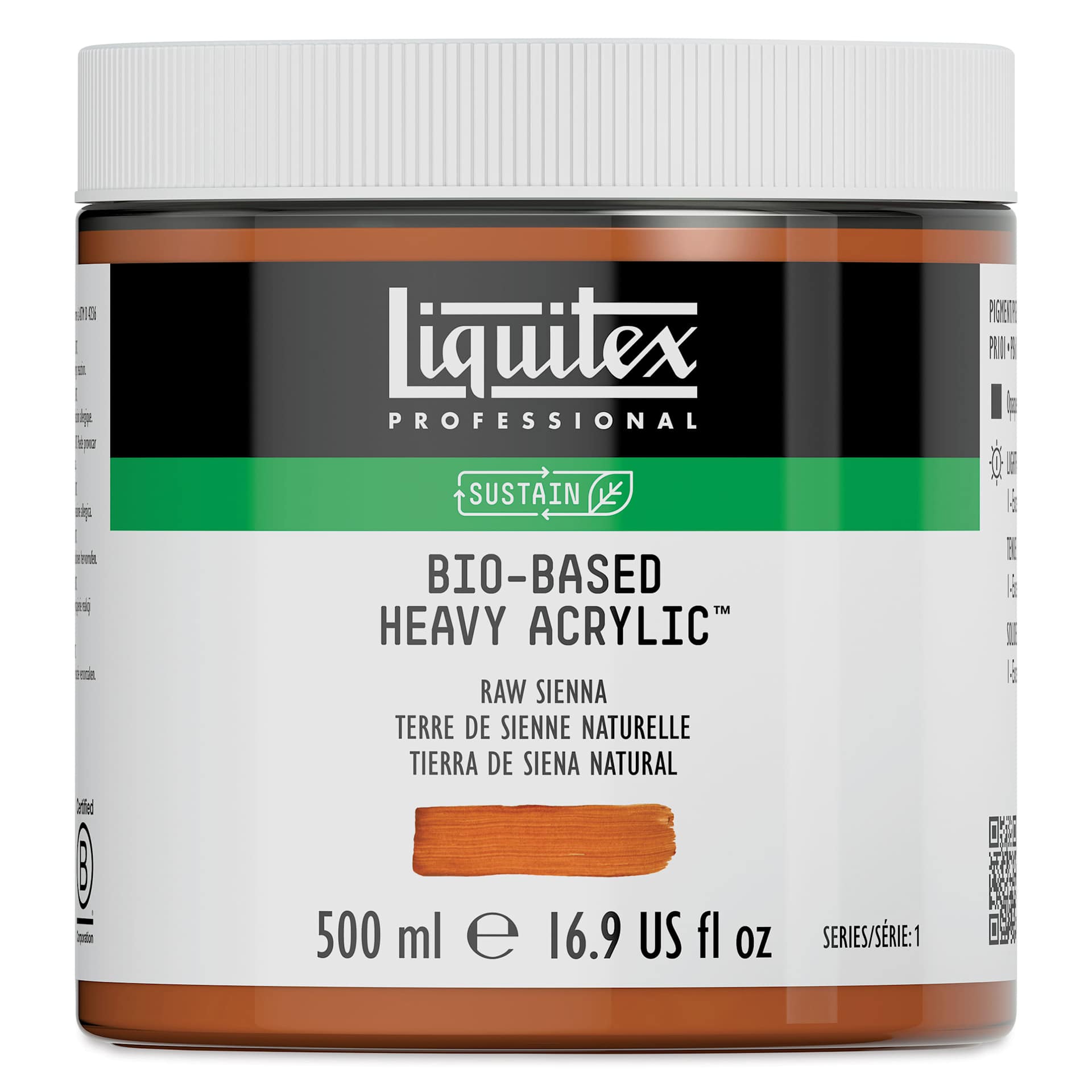 Liquitex Bio-Based Heavy Acrylic Paint - Raw Sienna, 500 ml