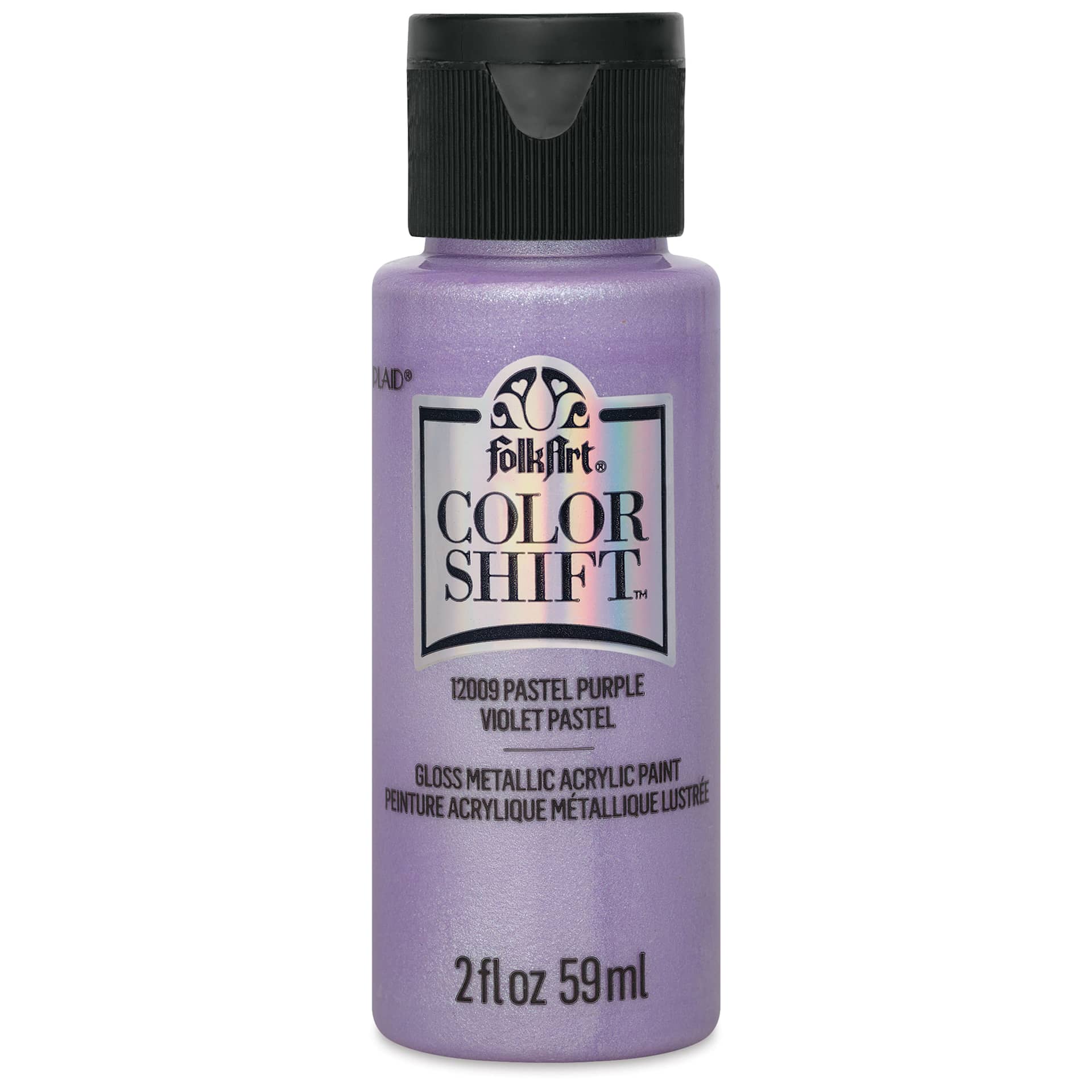 FolkArt Color Shift Paint - Purple Pastel, 2 oz, front of bottle