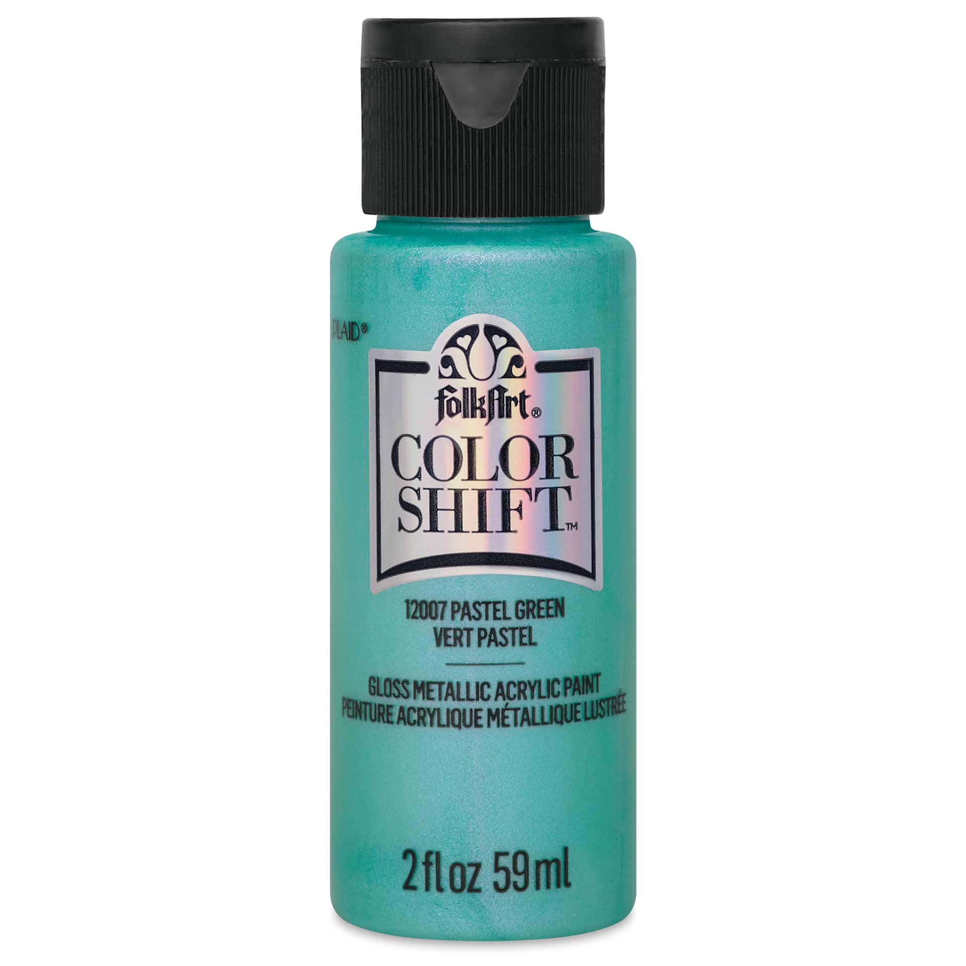 FolkArt Color Shift Paint - Green Pastel, 2 oz, front of bottle