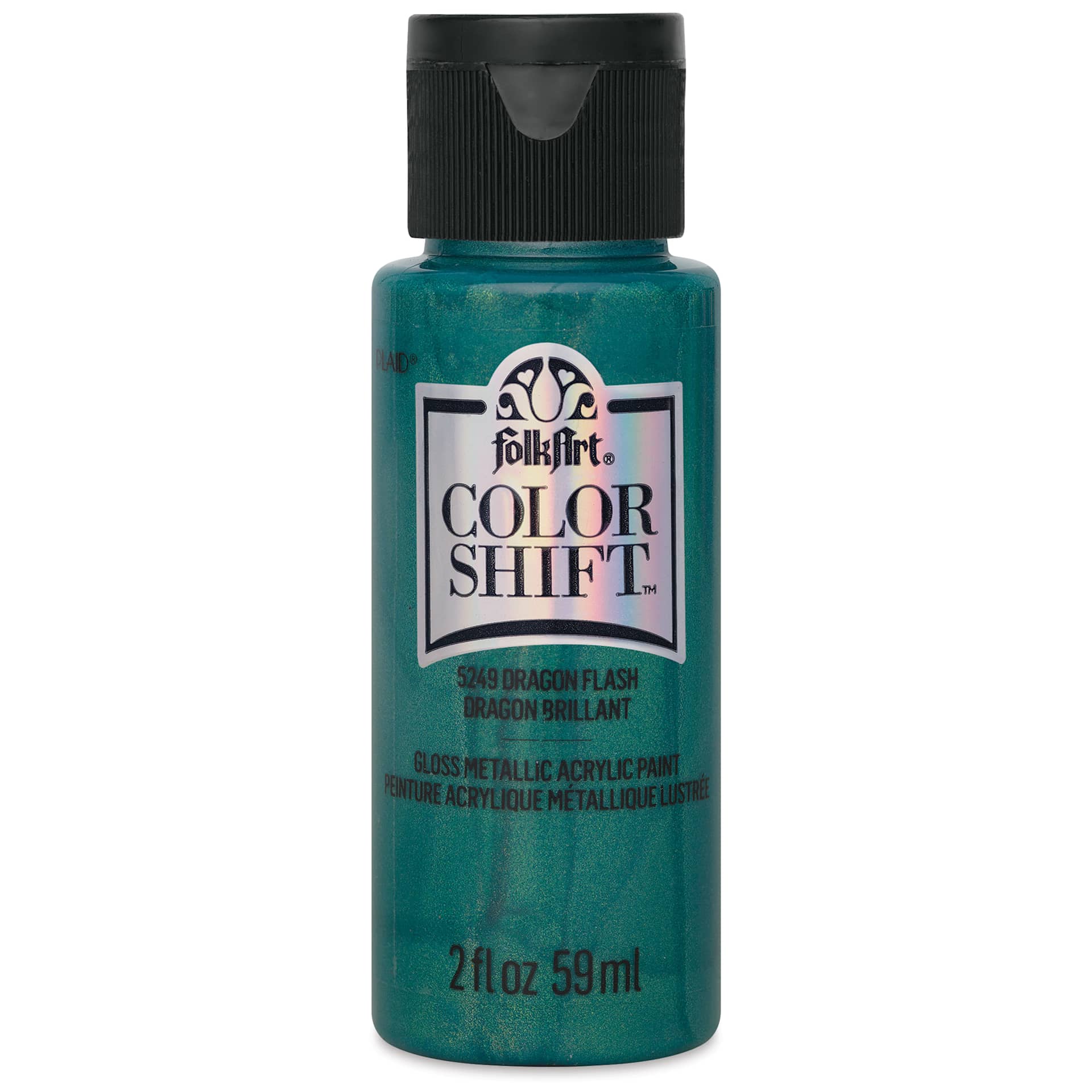 FolkArt Color Shift Paint - Dragon Flash, 2 oz, front of bottle