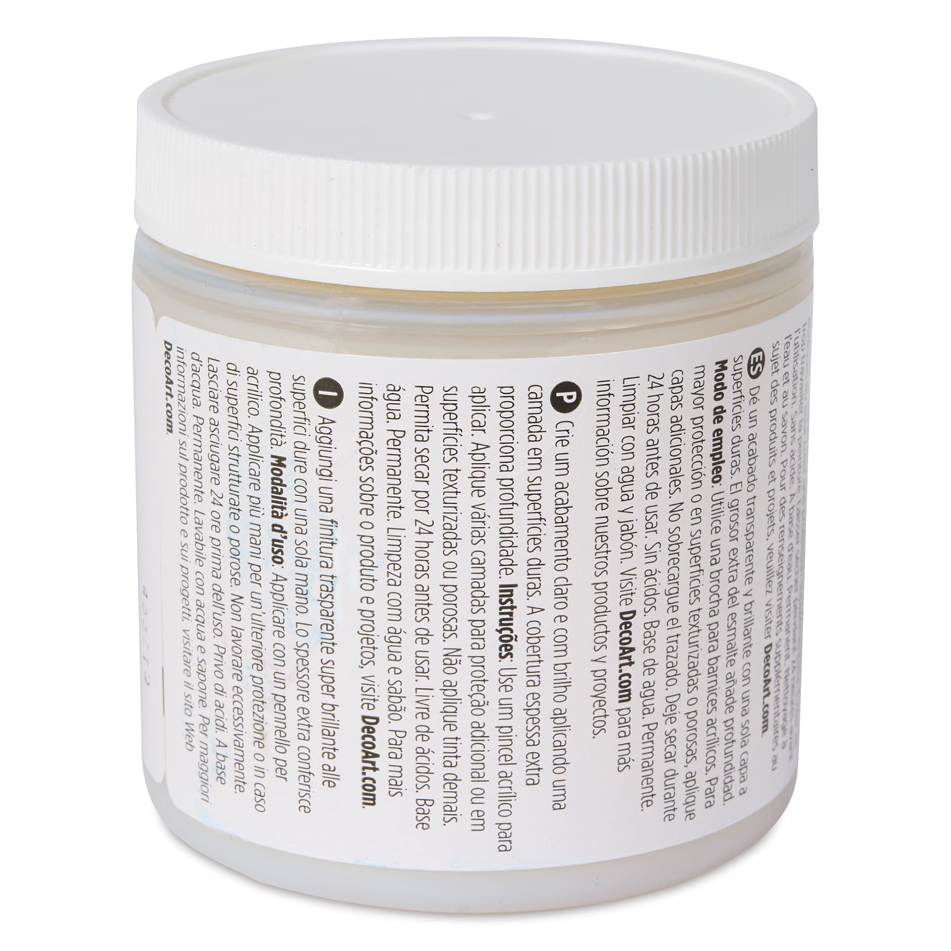 DecoArt Triple Thick Glaze Varnish - Gloss, 8 oz, Jar back