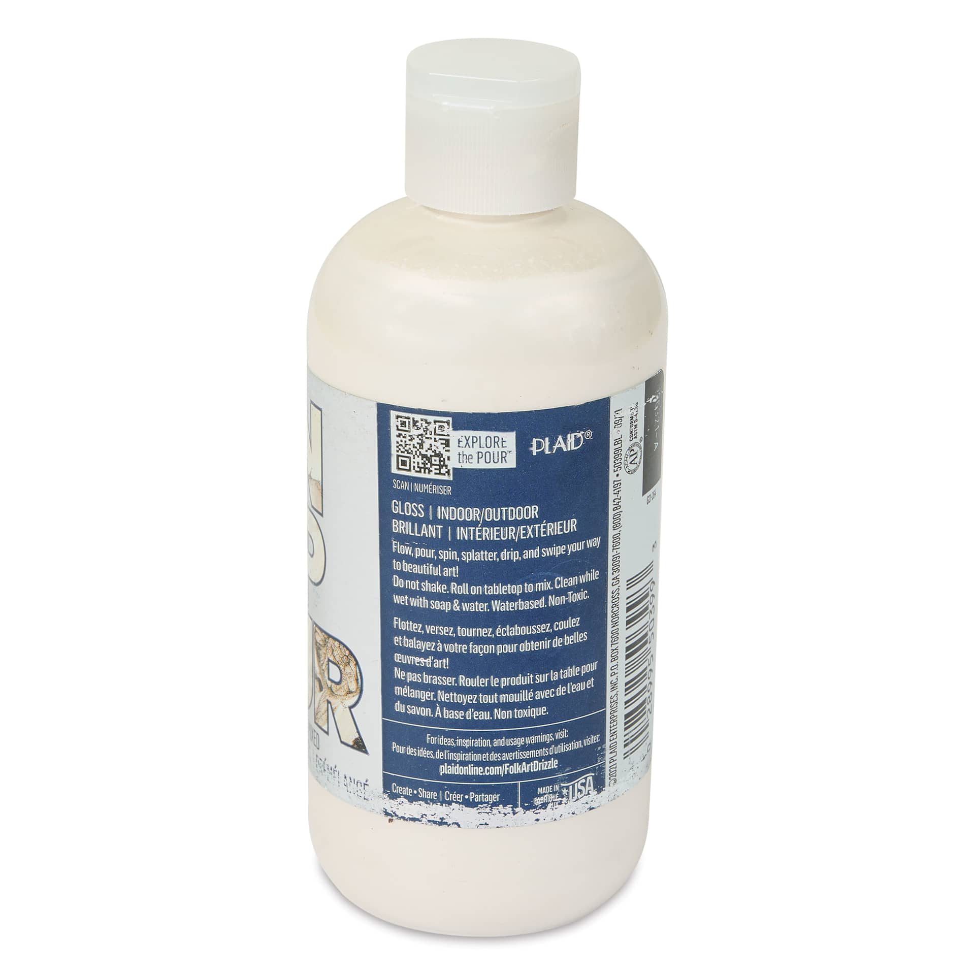 FolkArt Drizzle Acrylic Pouring Paint - Cloud Surf Metallic, 9 oz back