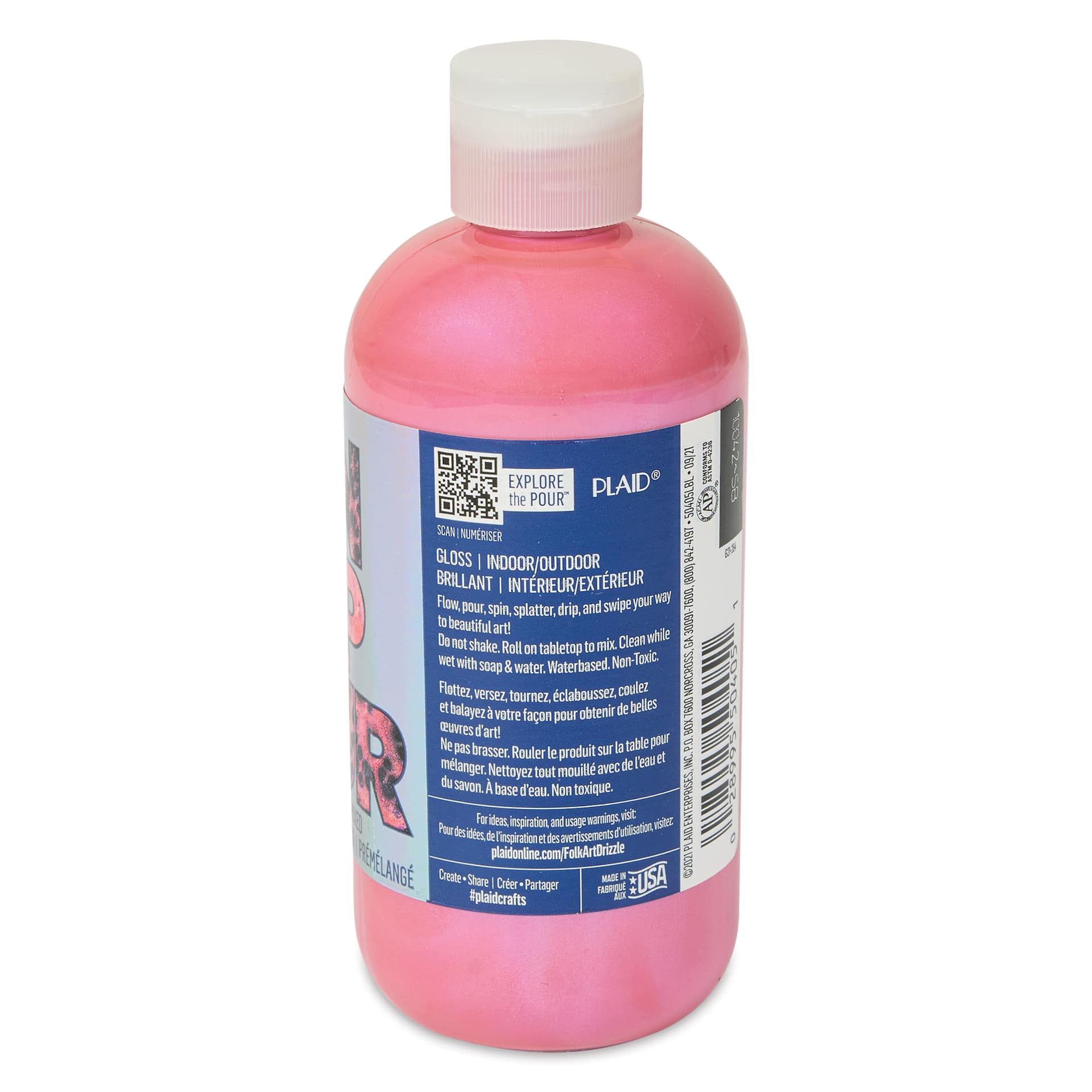 FolkArt Drizzle Acrylic Pouring Paint - Cosmo Flash Color Shift, 9 oz side view