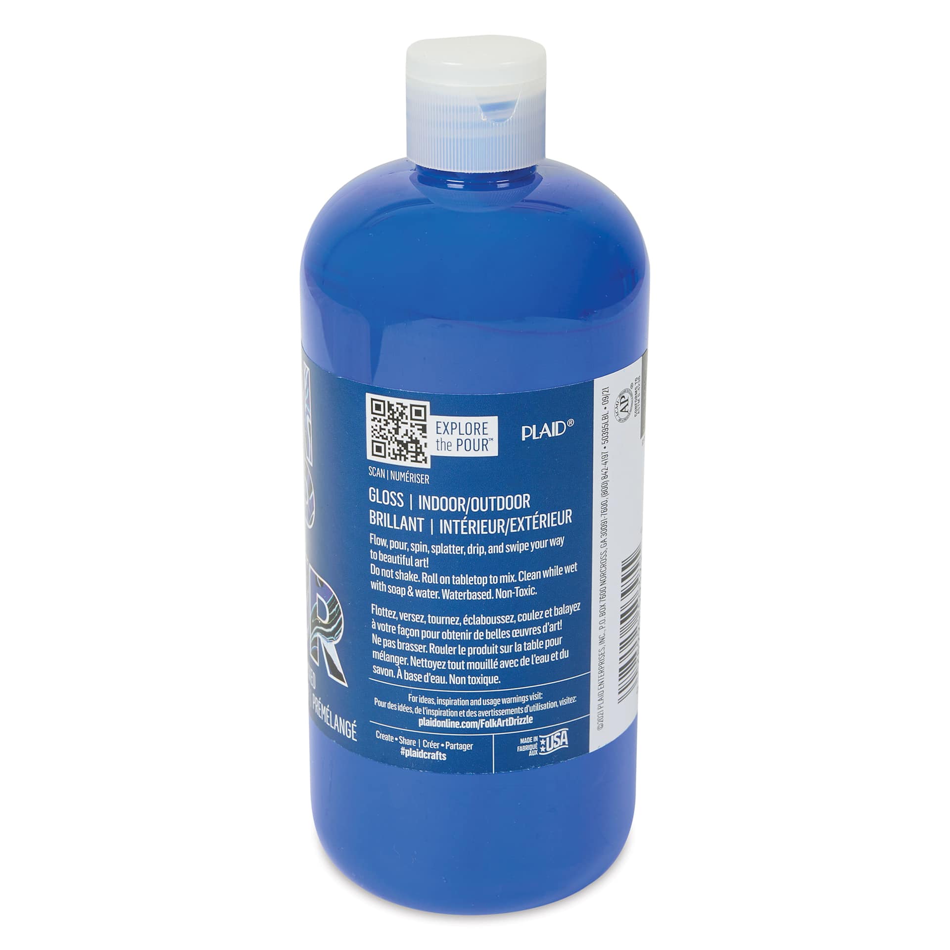 FolkArt Drizzle Acrylic Pouring Paint - Sea Level, 17.6 oz side view