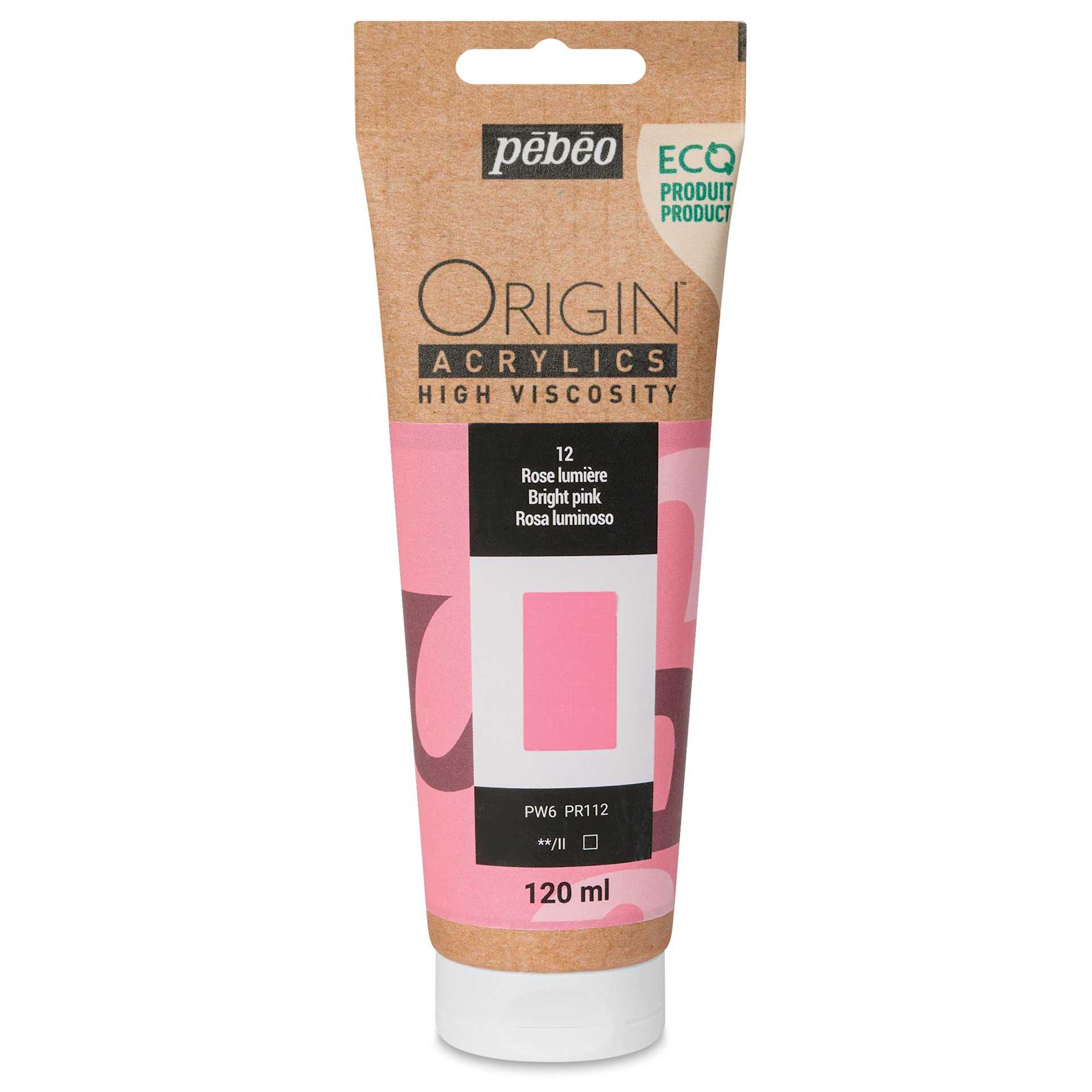 Pebeo Origin Acrylic Paint - Bright Pink, 120 ml