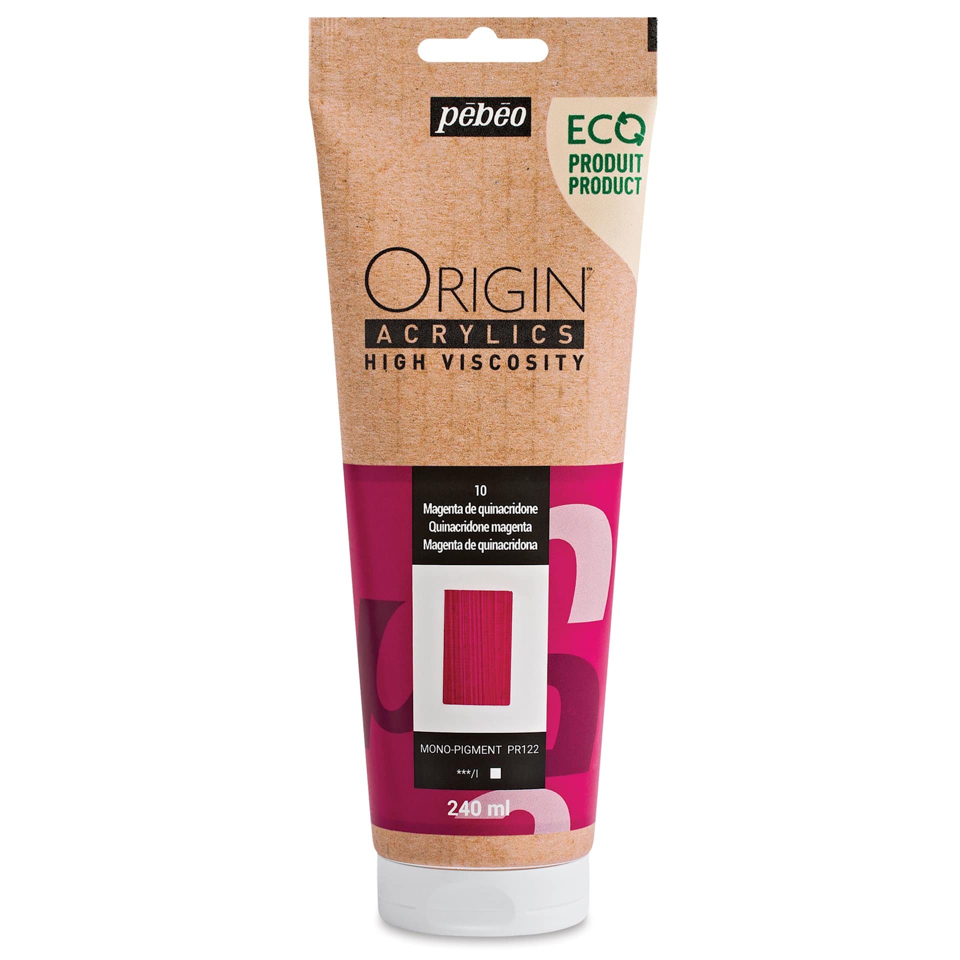 Pebeo Origin Acrylic Paint - Quinacridone Magenta, 240 ml