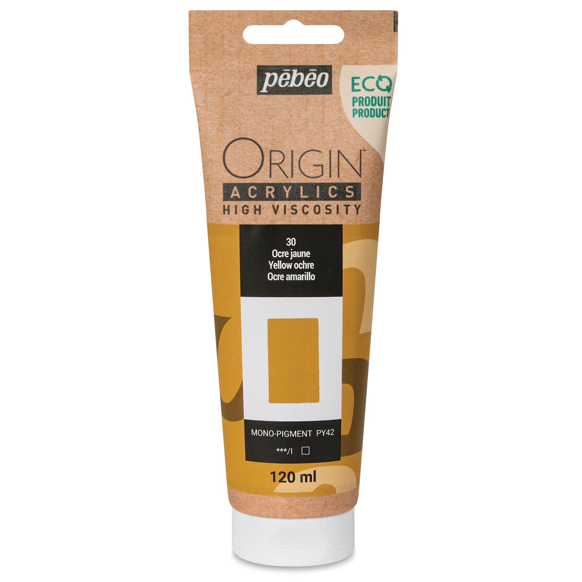 Pebeo Origin Acrylic Paint - Yellow Ochre, 120 ml