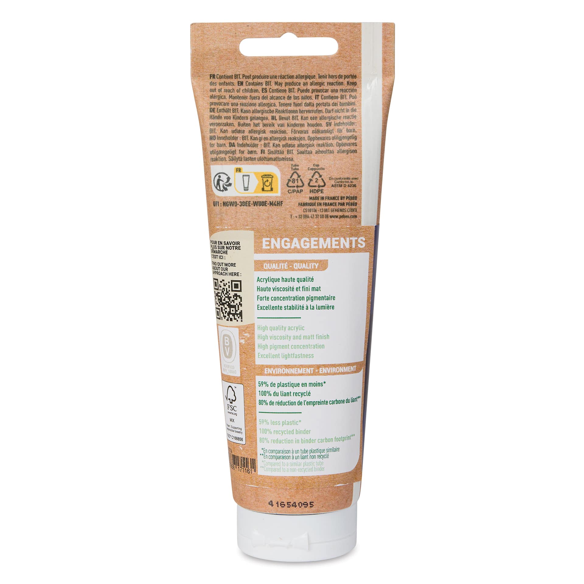 Pebeo Origin Acrylic Paint - Phthalocyanine Blue, 120 ml back