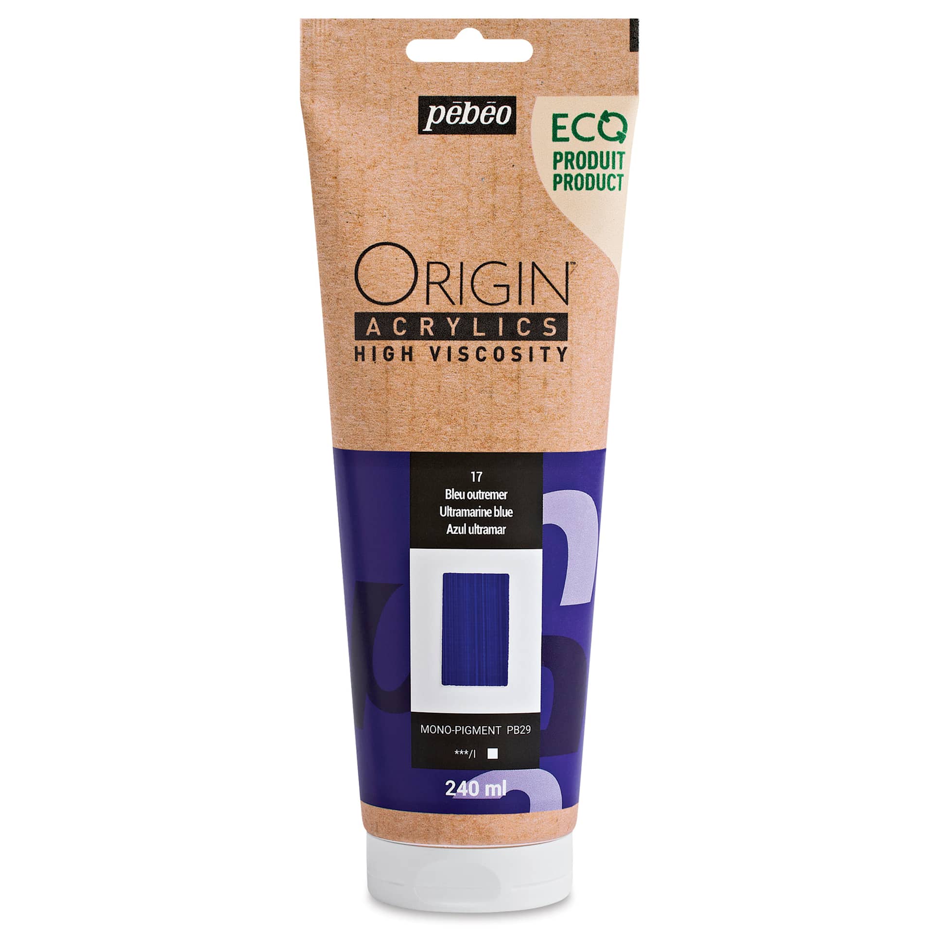 Pebeo Origin Acrylic Paint - Ultramarine Blue, 240 ml