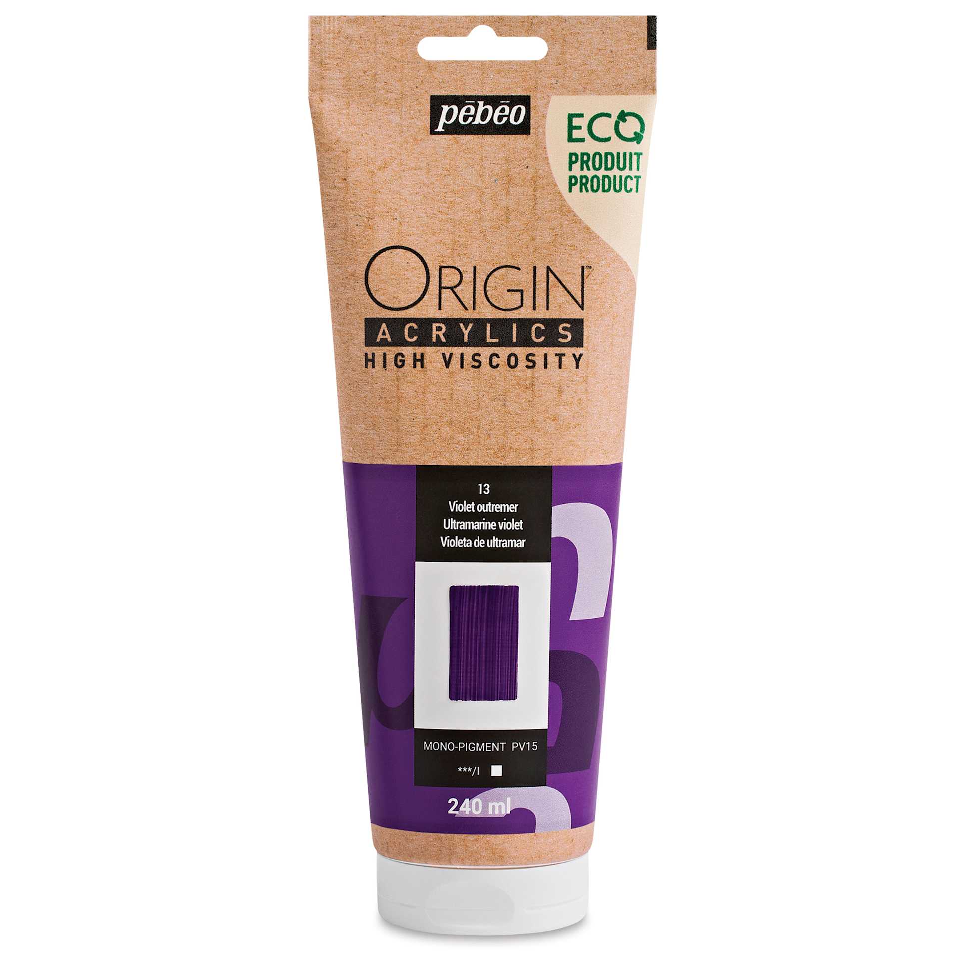 Pebeo Origin Acrylic Paint - Ultramarine Violet, 240 ml